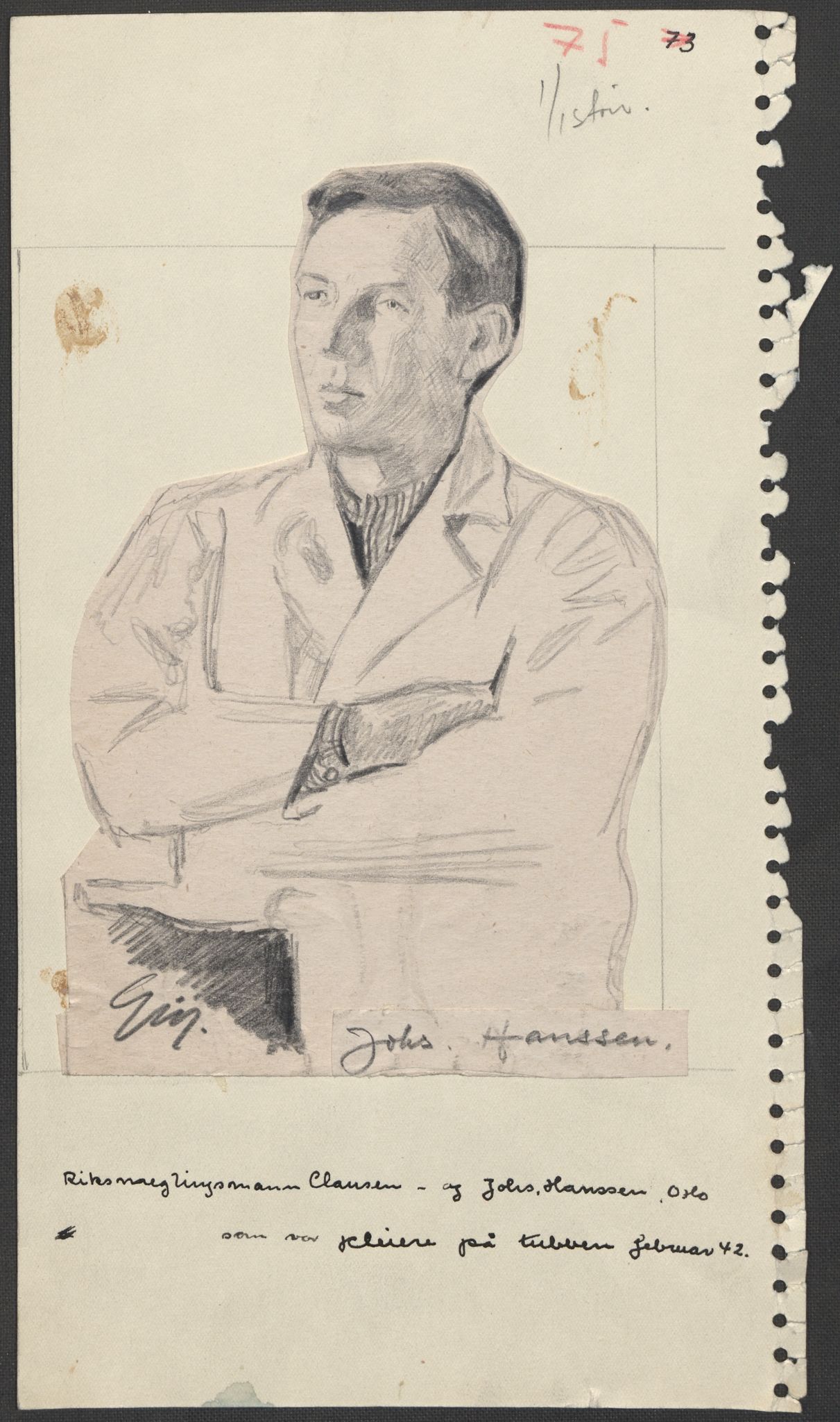 Grøgaard, Joachim, RA/PA-1773/F/L0002: Tegninger og tekster, 1942-1945, p. 66