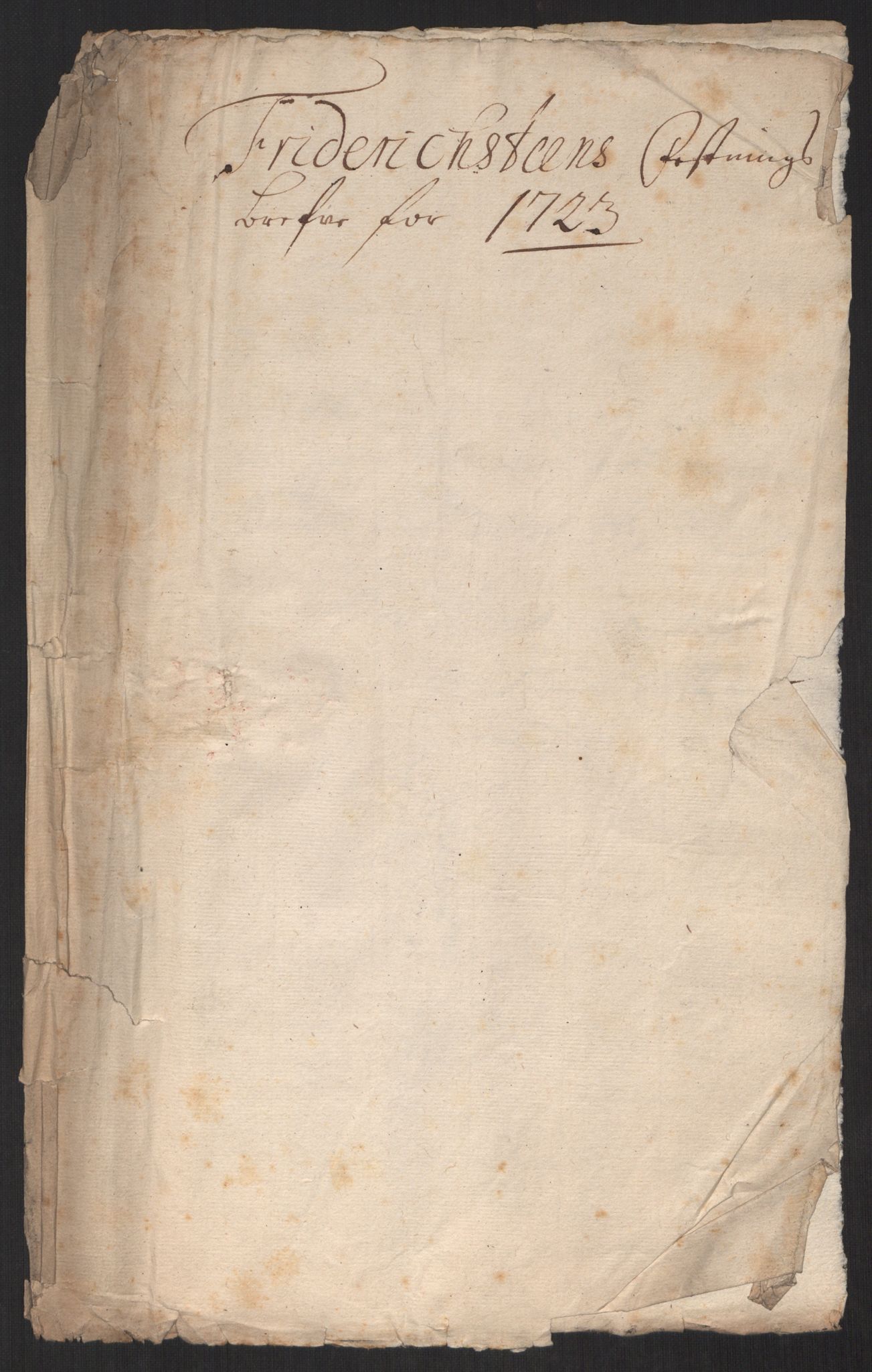 Kommanderende general (KG I) med Det norske krigsdirektorium, AV/RA-EA-5419/D/L0152: Fredriksten festning: Brev, inventarfortegnelser og regnskapsekstrakter, 1720-1723, p. 441