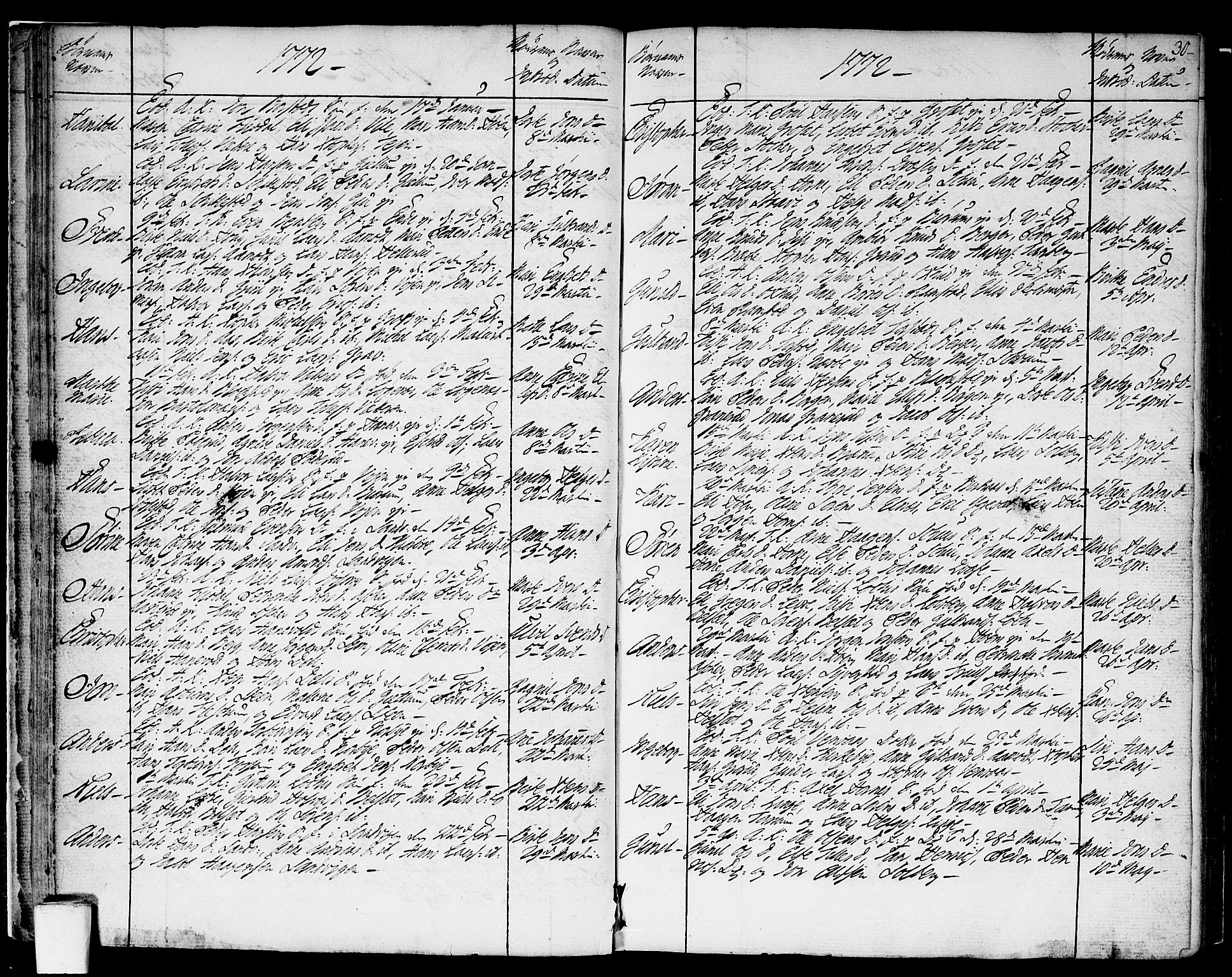 Asker prestekontor Kirkebøker, SAO/A-10256a/F/Fa/L0003: Parish register (official) no. I 3, 1767-1807, p. 30