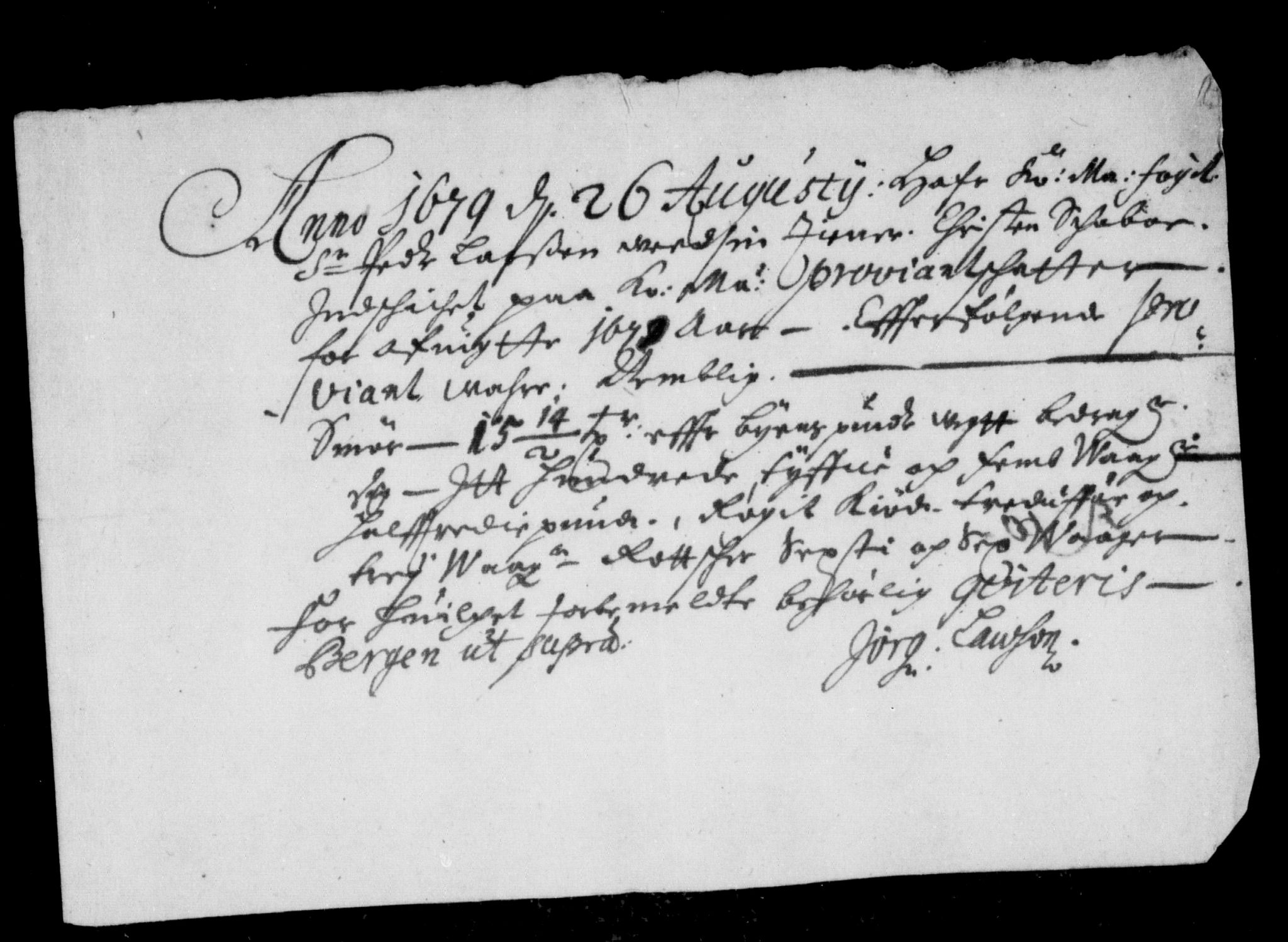 Rentekammeret inntil 1814, Reviderte regnskaper, Stiftamtstueregnskaper, Bergen stiftamt, AV/RA-EA-6043/R/Rc/L0057: Bergen stiftamt, 1675-1680