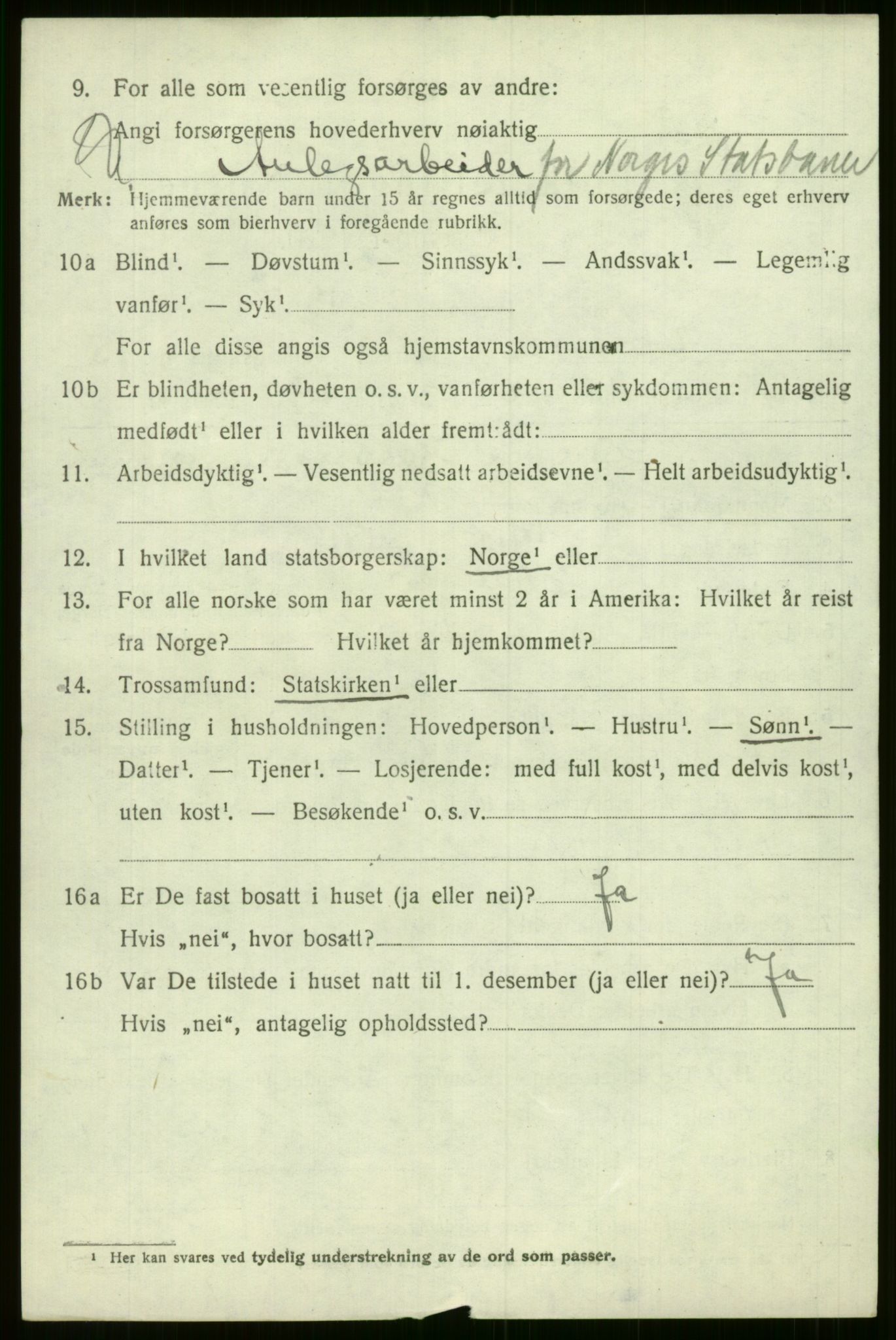 SAB, 1920 census for Evanger, 1920, p. 4246