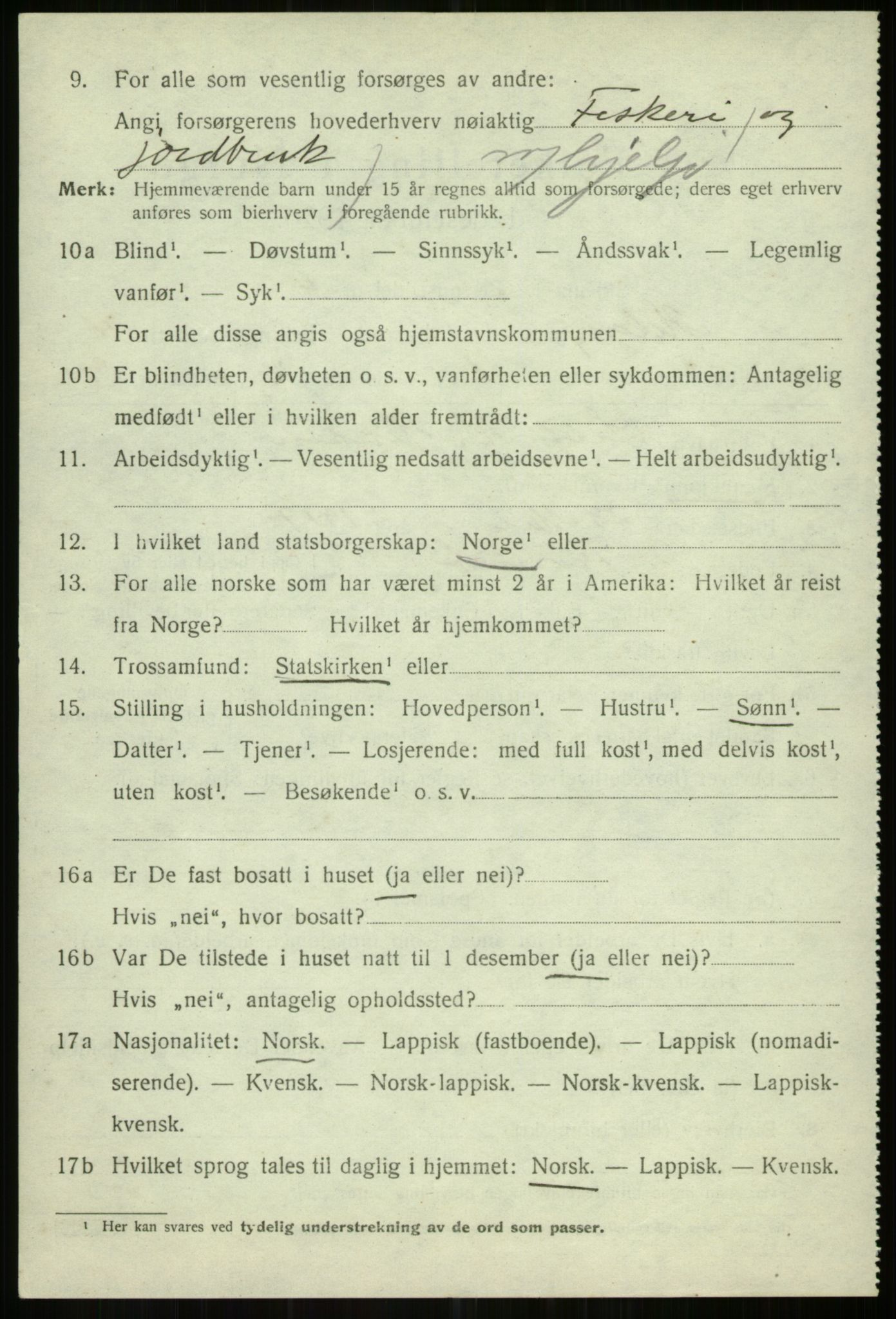 SATØ, 1920 census for Helgøy, 1920, p. 1651