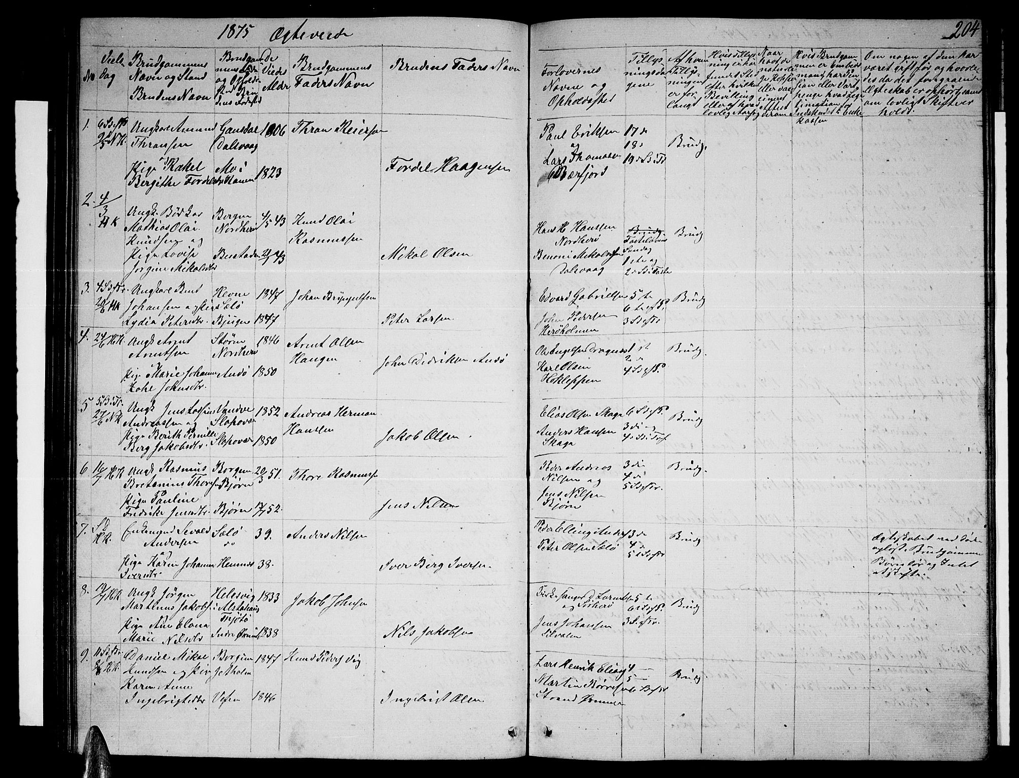 Ministerialprotokoller, klokkerbøker og fødselsregistre - Nordland, AV/SAT-A-1459/834/L0512: Parish register (copy) no. 834C03, 1862-1877, p. 204