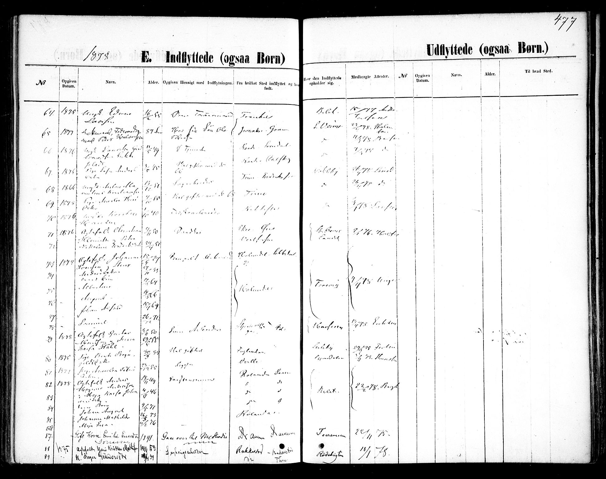 Glemmen prestekontor Kirkebøker, AV/SAO-A-10908/F/Fa/L0009: Parish register (official) no. 9, 1871-1878, p. 477