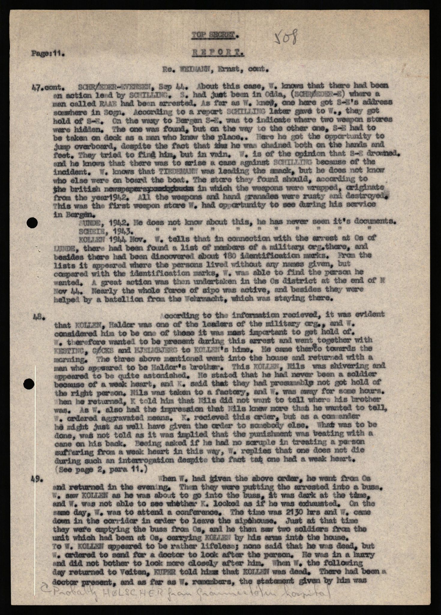 Forsvaret, Forsvarets overkommando II, AV/RA-RAFA-3915/D/Db/L0035: CI Questionaires. Tyske okkupasjonsstyrker i Norge. Tyskere., 1945-1946, p. 176