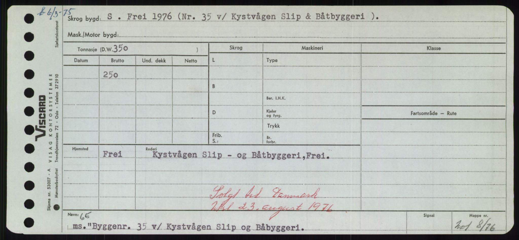 Sjøfartsdirektoratet med forløpere, Skipsmålingen, RA/S-1627/H/Hd/L0006: Fartøy, Byg-Båt, p. 443