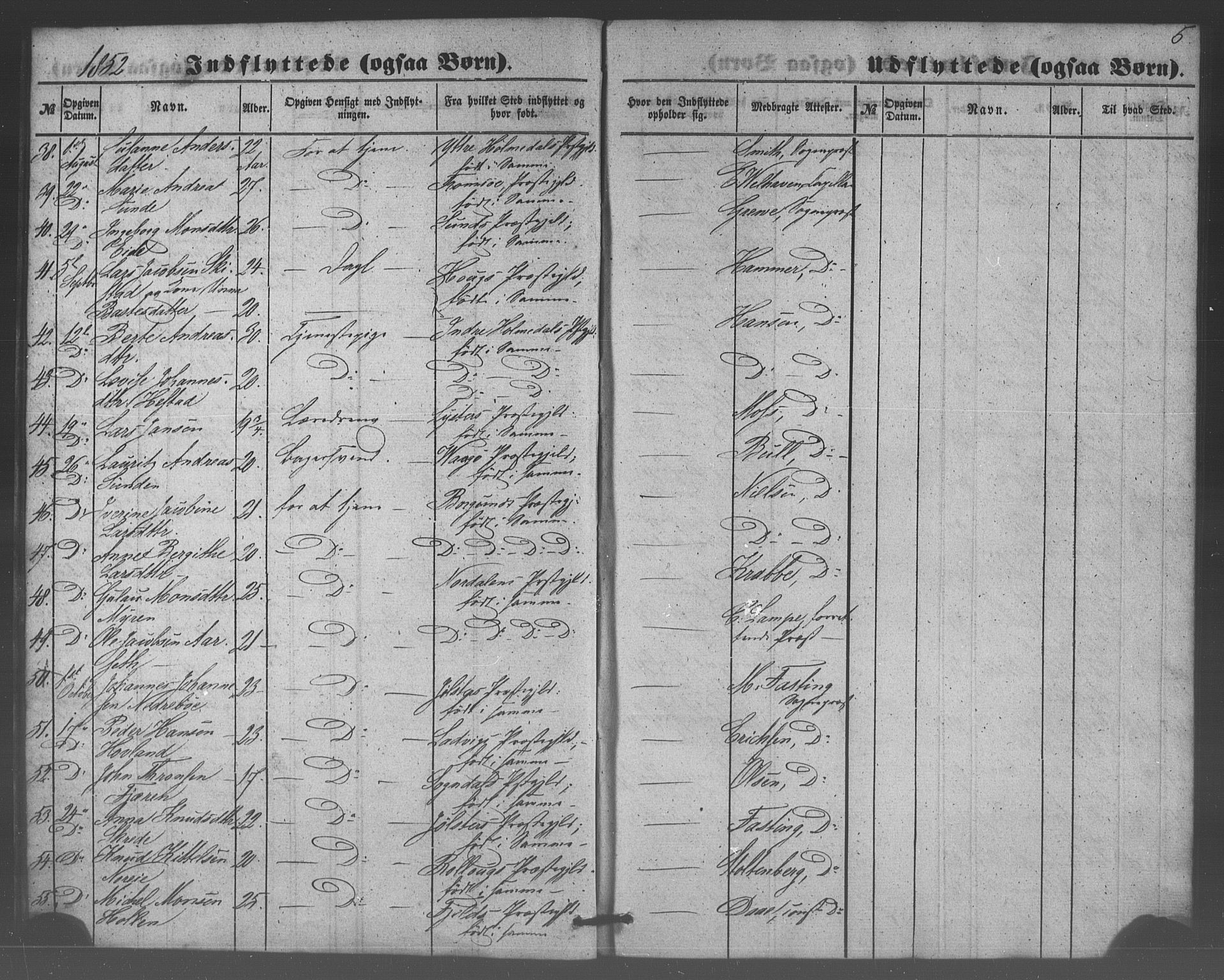 Domkirken sokneprestembete, SAB/A-74801/H/Haa/L0047: Parish register (official) no. F 2, 1852-1868, p. 5