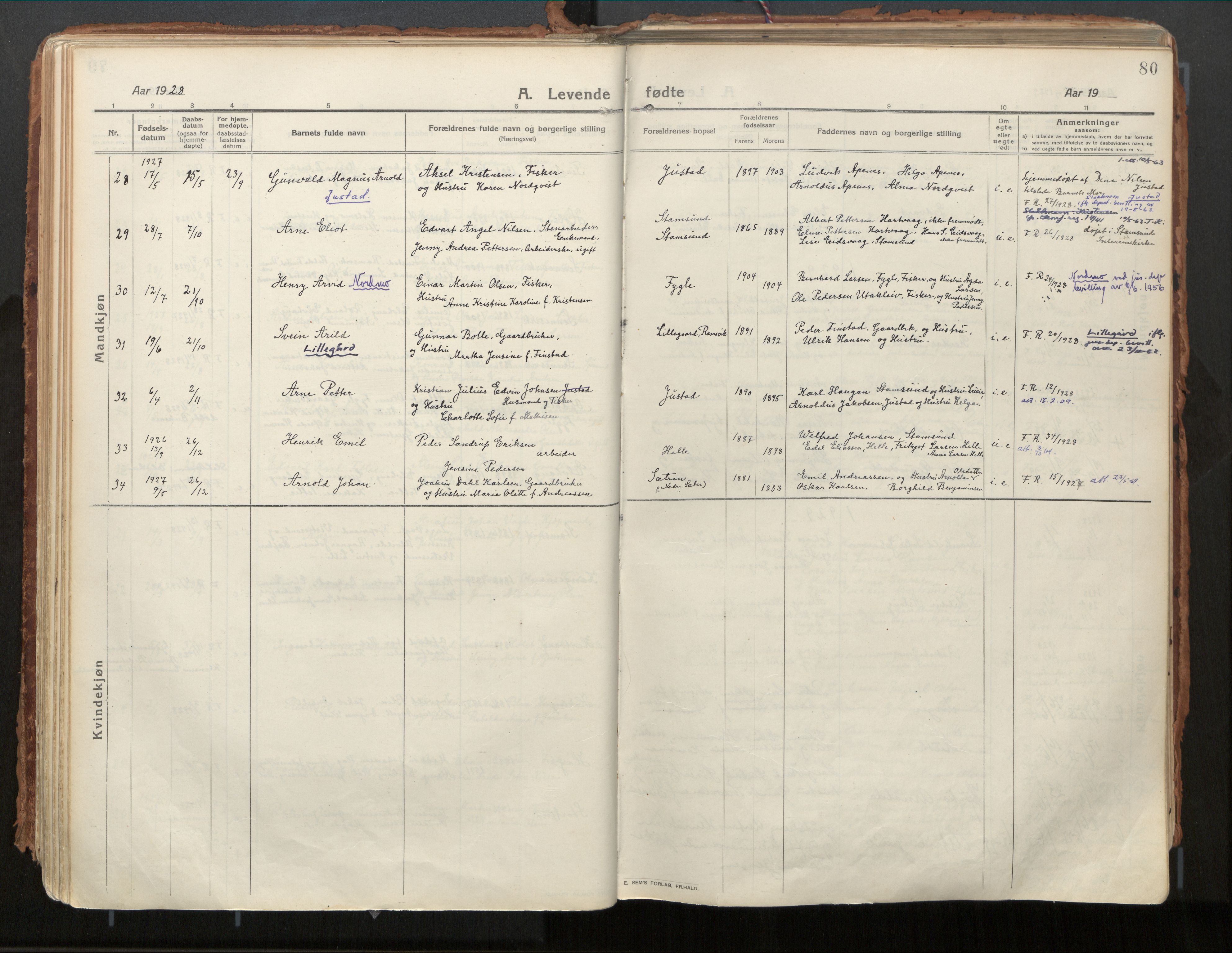 Ministerialprotokoller, klokkerbøker og fødselsregistre - Nordland, SAT/A-1459/882/L1181: Parish register (official) no. 882A03, 1913-1937, p. 80