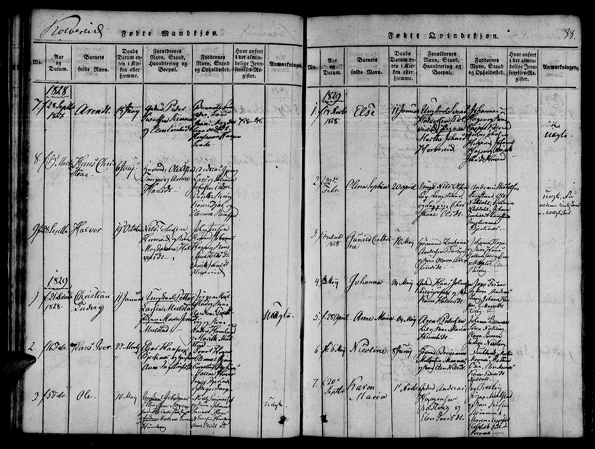 Ministerialprotokoller, klokkerbøker og fødselsregistre - Nord-Trøndelag, SAT/A-1458/780/L0636: Parish register (official) no. 780A03 /1, 1815-1830, p. 38