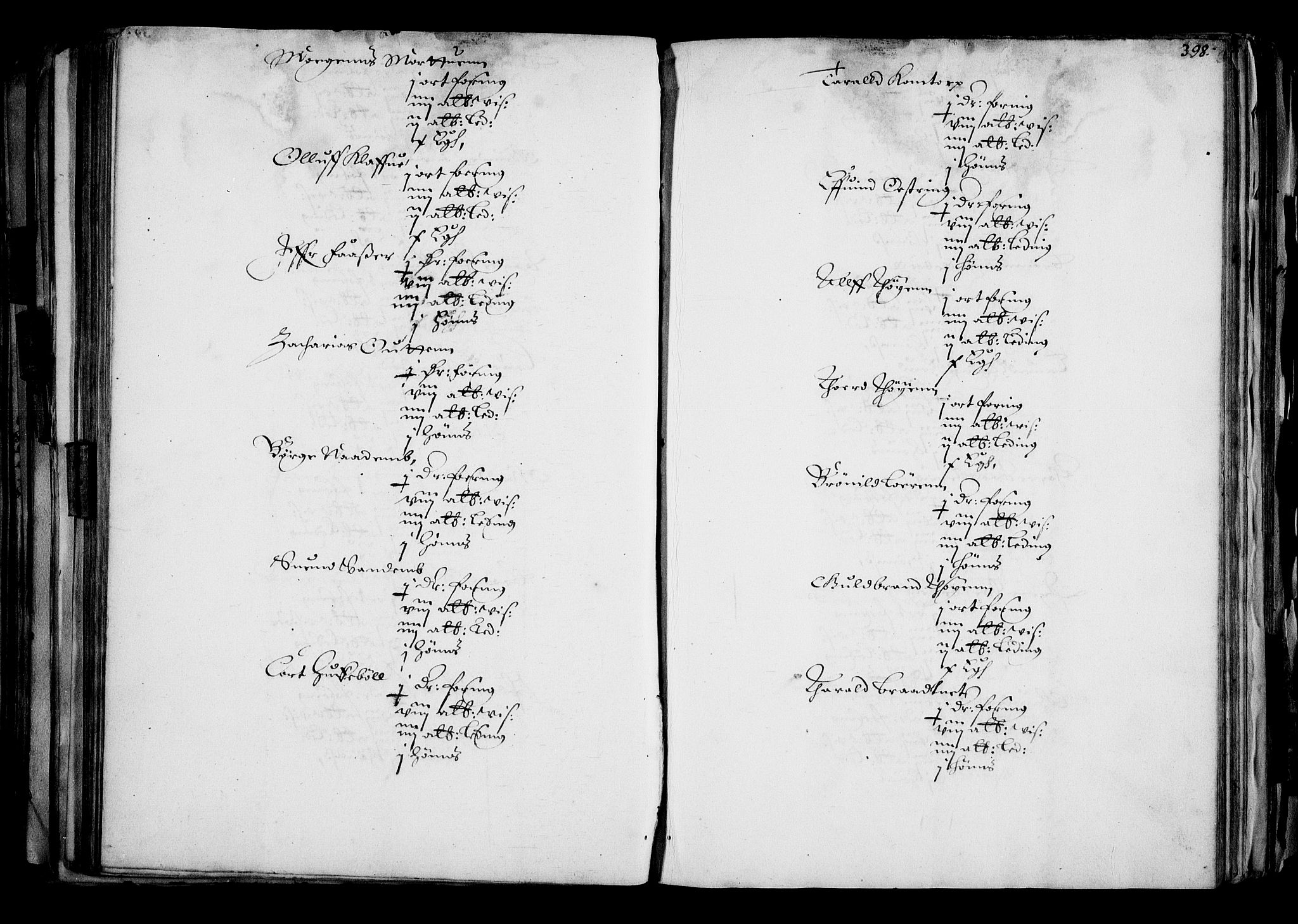 Rentekammeret inntil 1814, Realistisk ordnet avdeling, AV/RA-EA-4070/N/Na/L0001: [XI f]: Akershus stifts jordebok, 1652, p. 397b-398a