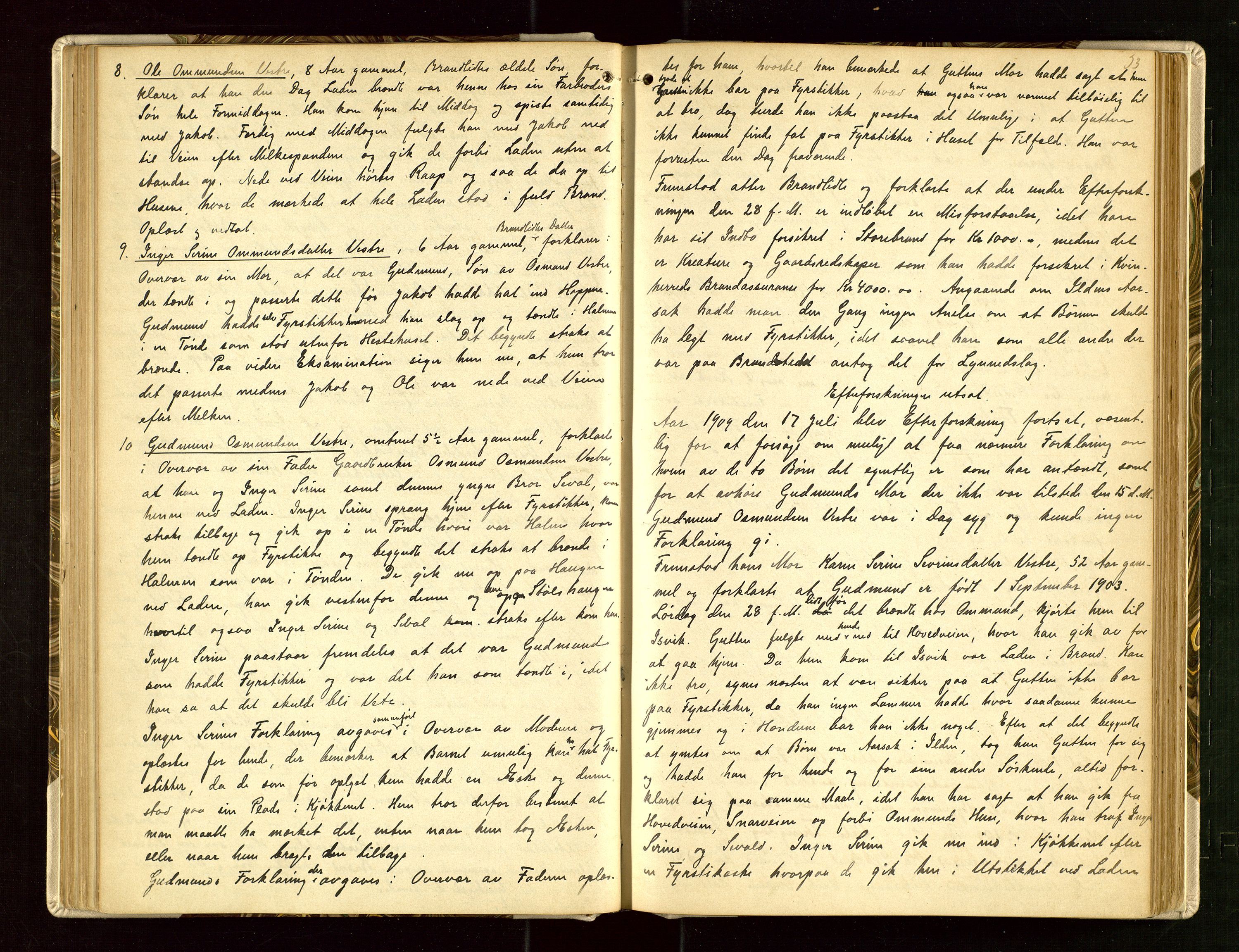 Skjold lensmannskontor, AV/SAST-A-100182/Goa/L0002: "Brandtaksasjons-Protokol for Skjolds Thinglag", 1890-1949, p. 52b-53a