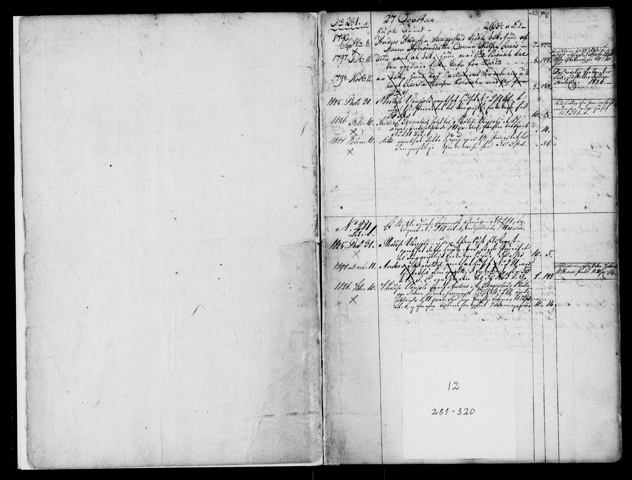 Kristiansand byrett, SAK/1223-0001/G/Ga/L0011: Mortgage register no. 11, 1764-1830, p. 1