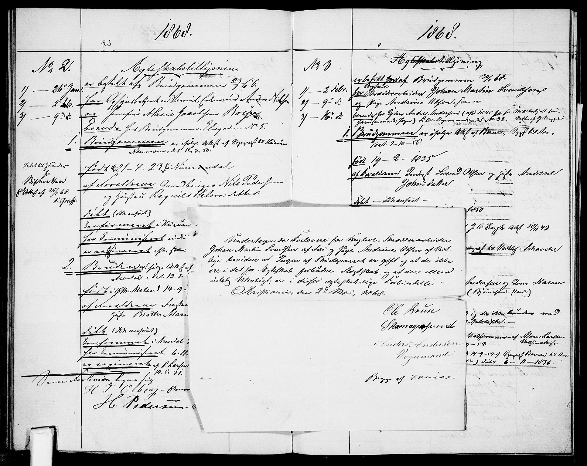 Garnisonsmenigheten Kirkebøker, SAO/A-10846/H/Ha/L0006: Banns register no. I 6, 1856-1872