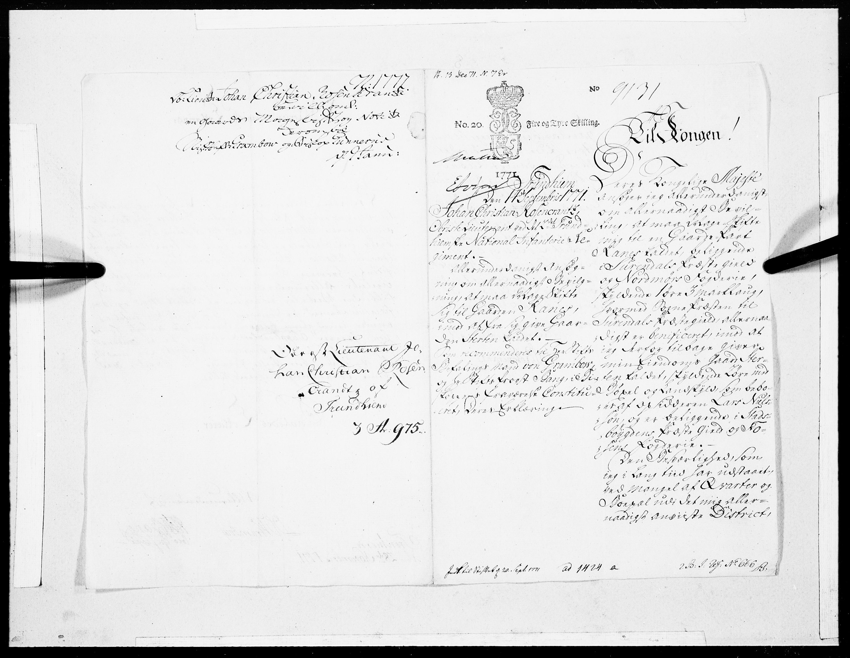 Danske Kanselli 1572-1799, RA/EA-3023/F/Fc/Fcc/Fcca/L0206: Norske innlegg 1572-1799, 1772, p. 2