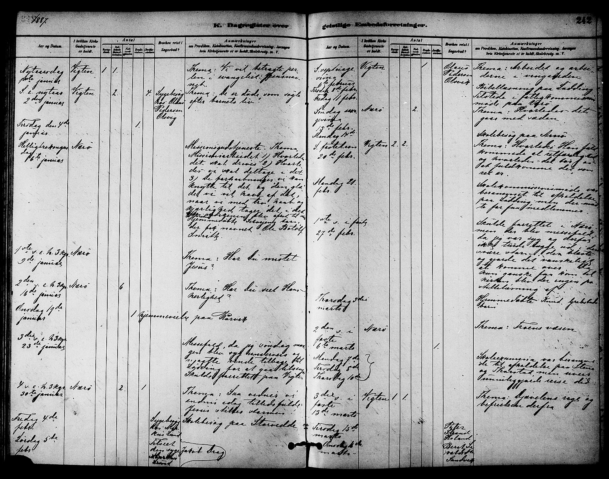 Ministerialprotokoller, klokkerbøker og fødselsregistre - Nord-Trøndelag, AV/SAT-A-1458/784/L0672: Parish register (official) no. 784A07, 1880-1887, p. 242