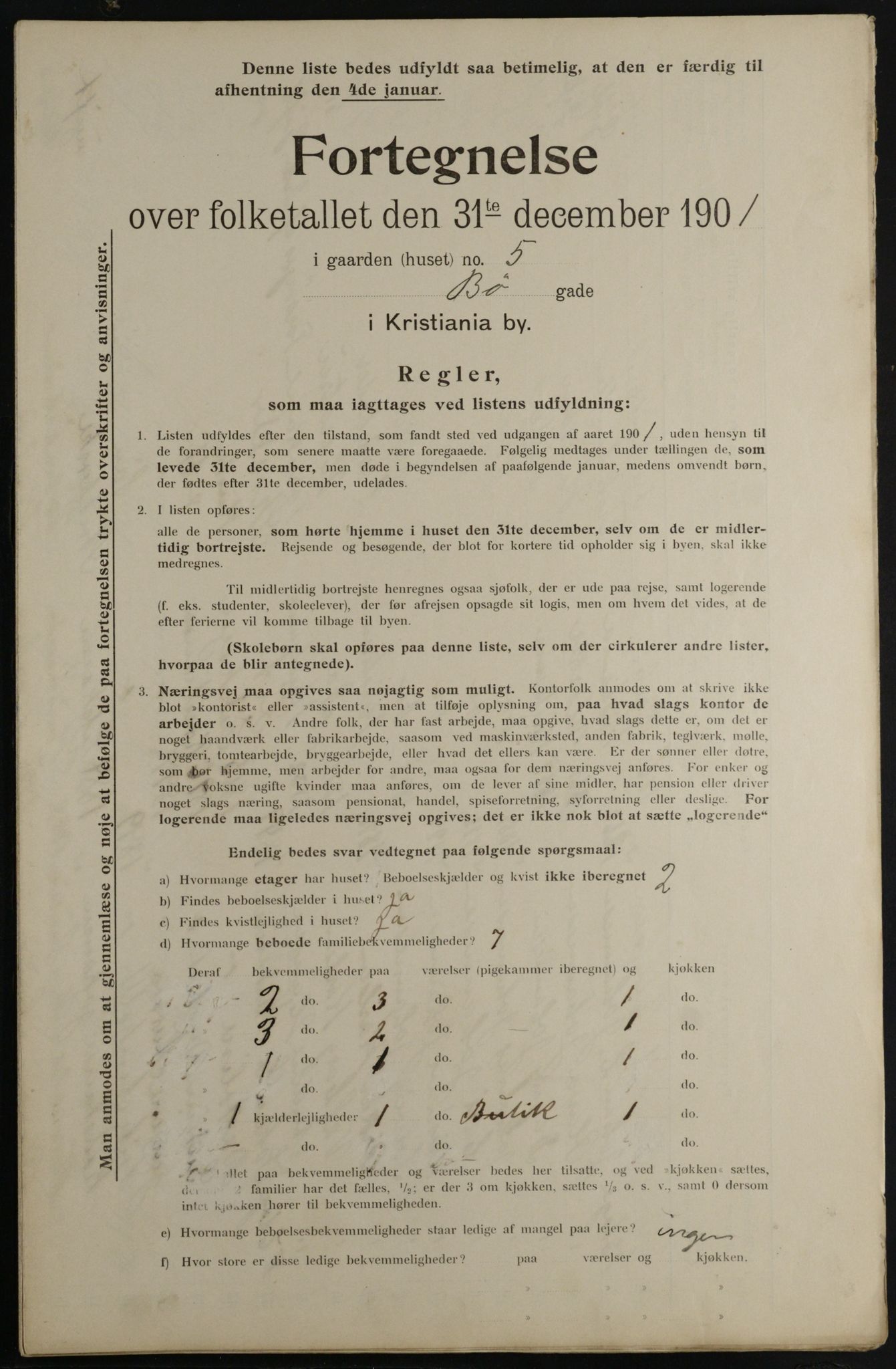 OBA, Municipal Census 1901 for Kristiania, 1901, p. 1827