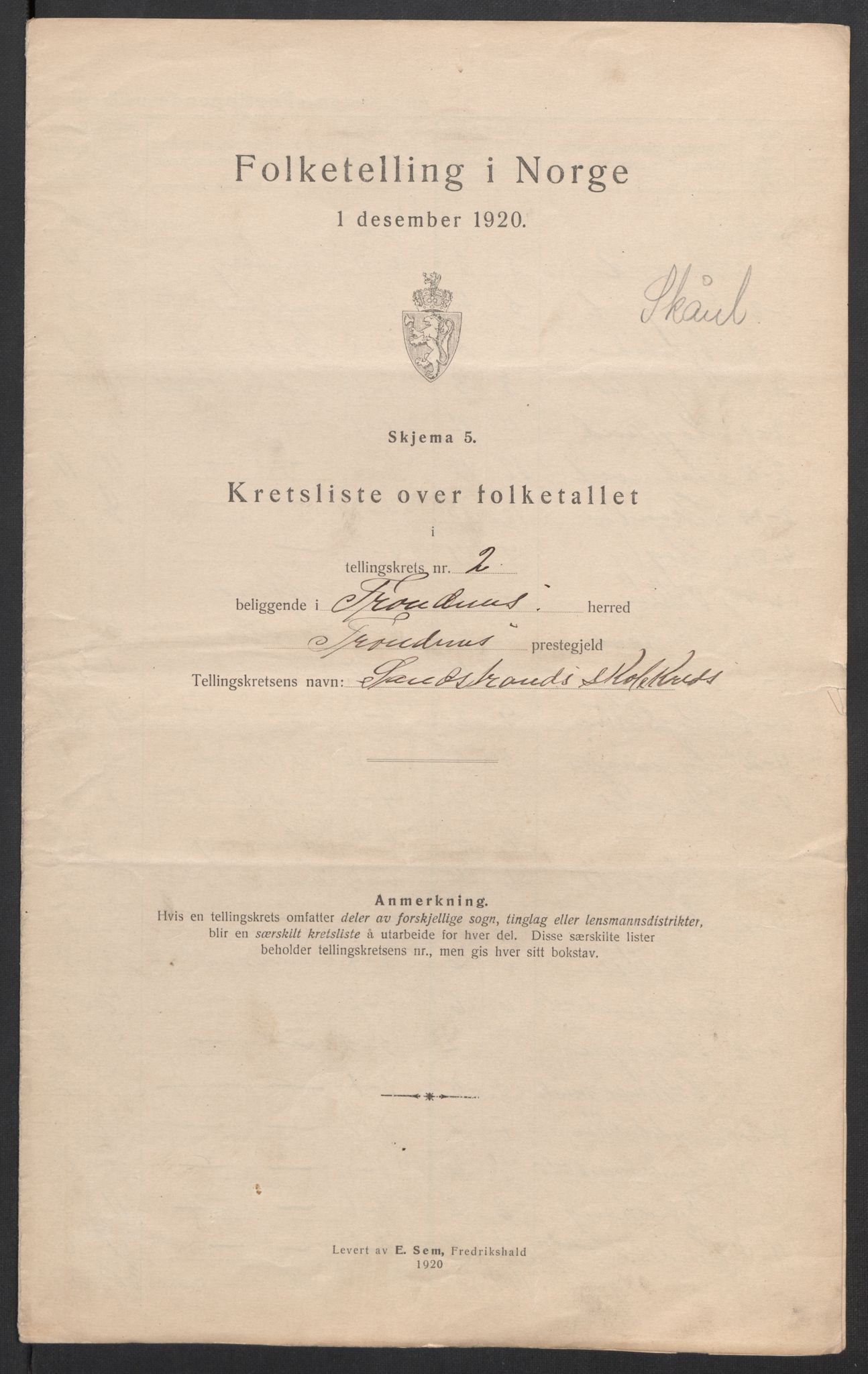 SATØ, 1920 census for Trondenes, 1920, p. 10