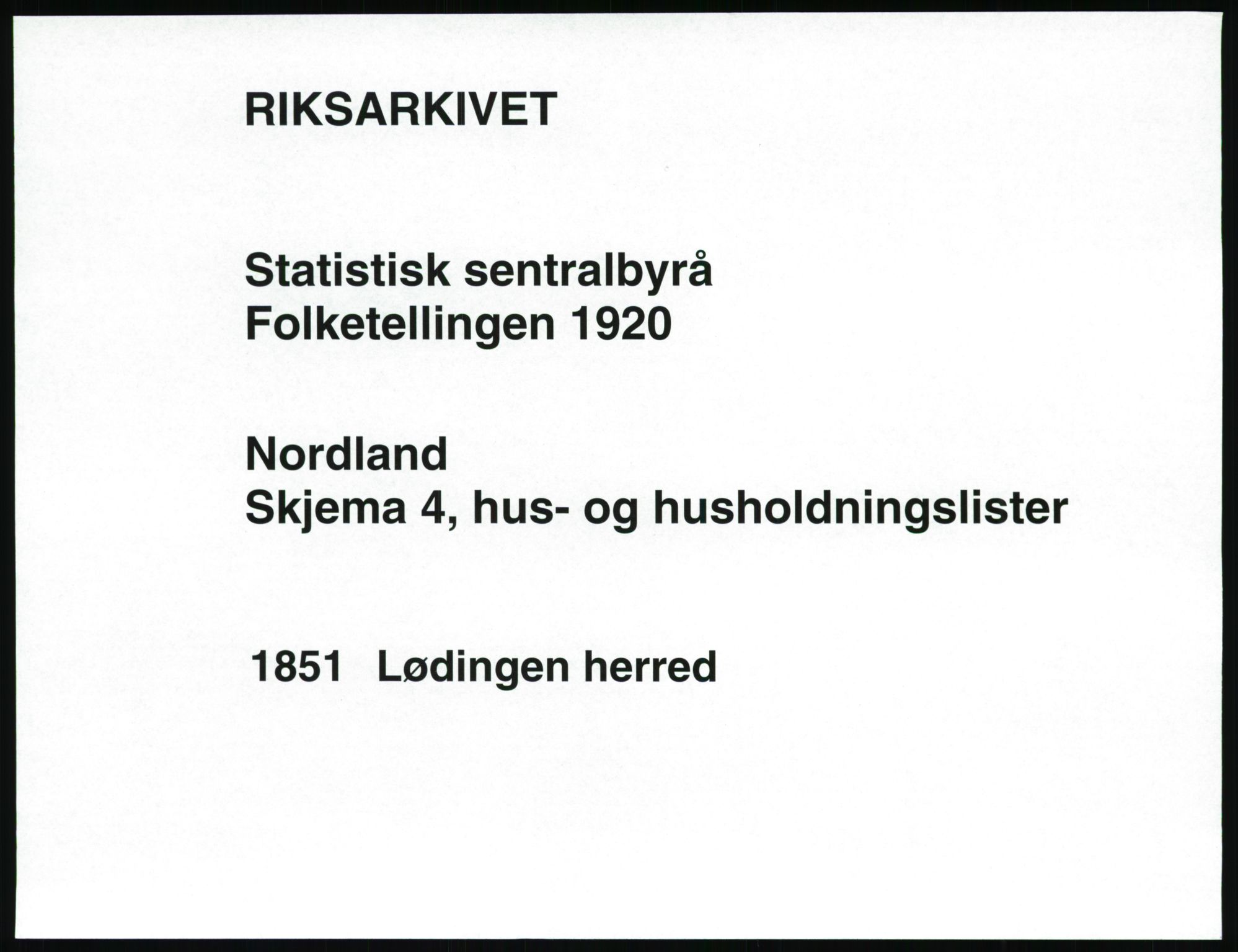 SAT, 1920 census for Lødingen, 1920, p. 51