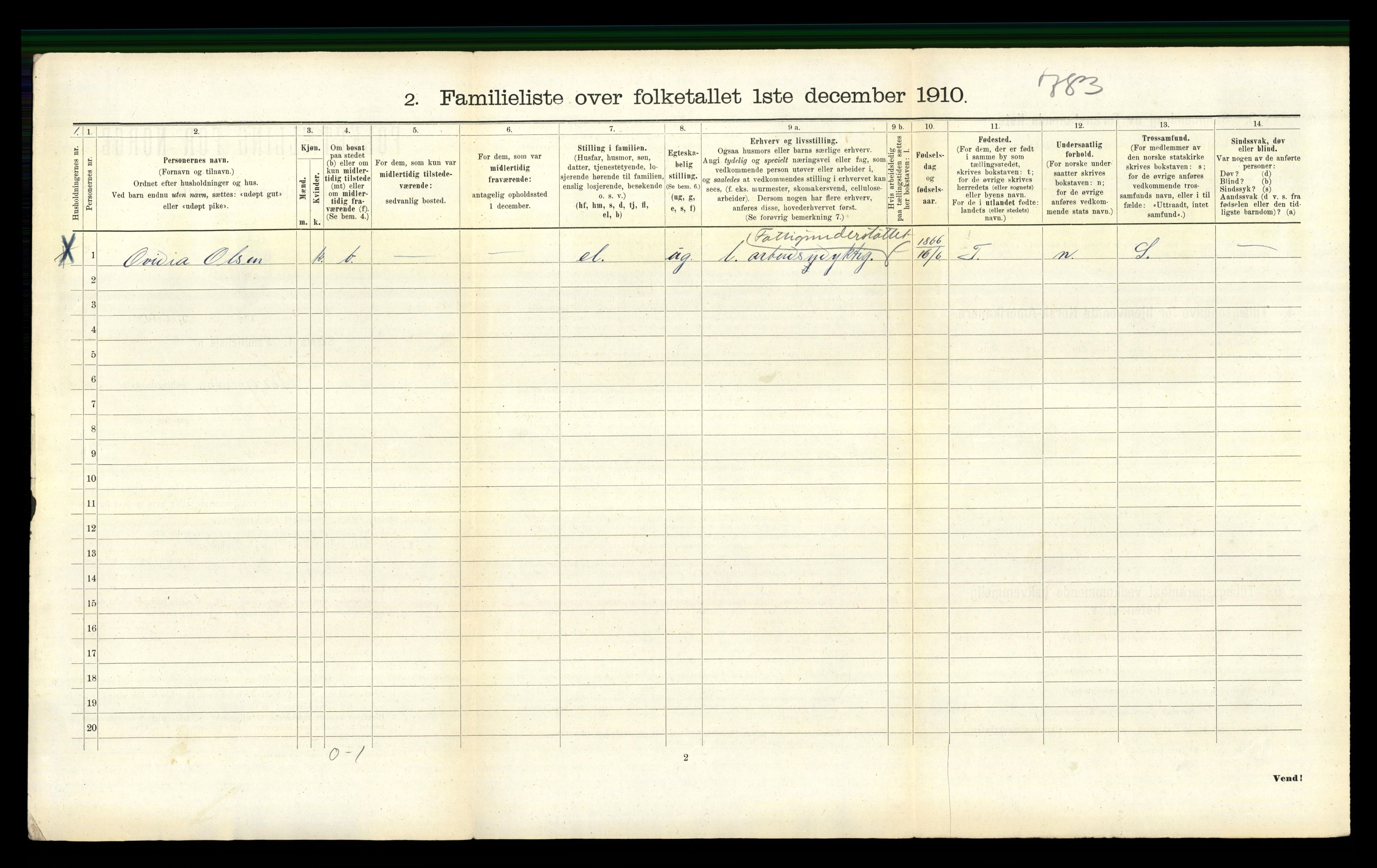 RA, 1910 census for Bergen, 1910, p. 44330