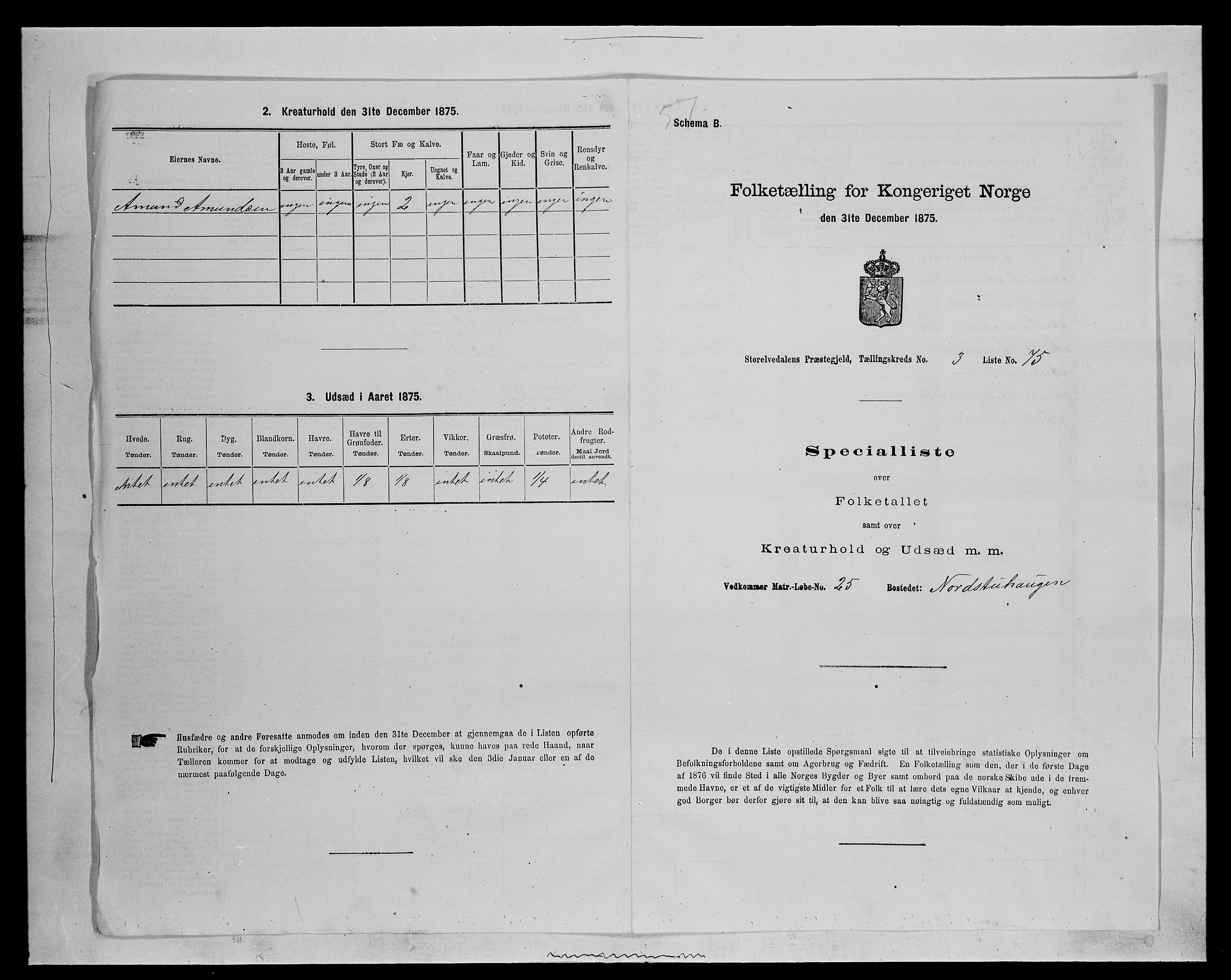 SAH, 1875 census for 0430P Stor-Elvdal, 1875, p. 381