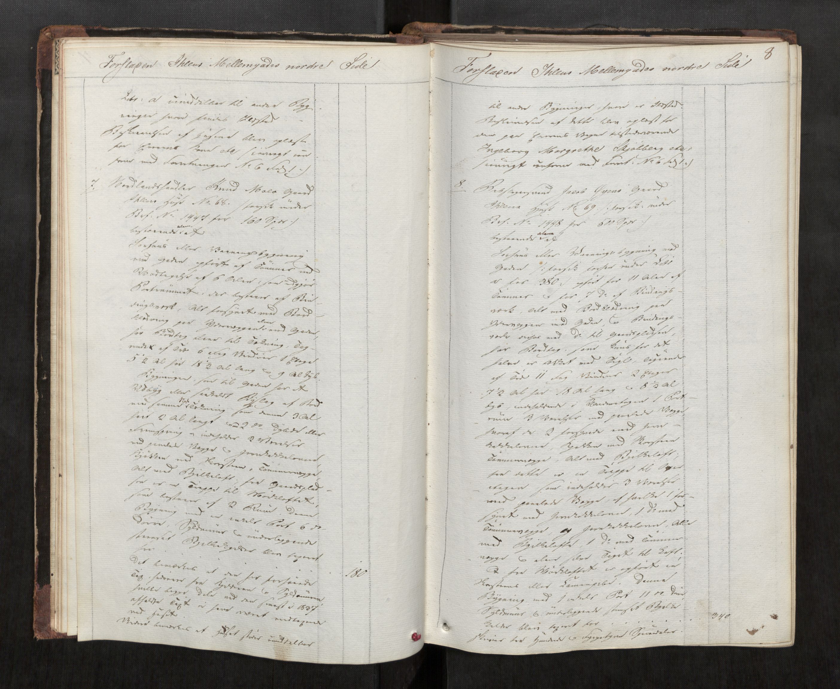 Norges Brannkasse Trondheim magistrat, AV/SAT-A-5590/Fa/L0024: Branntakstprotokoll E, 1846, p. 7b-8a