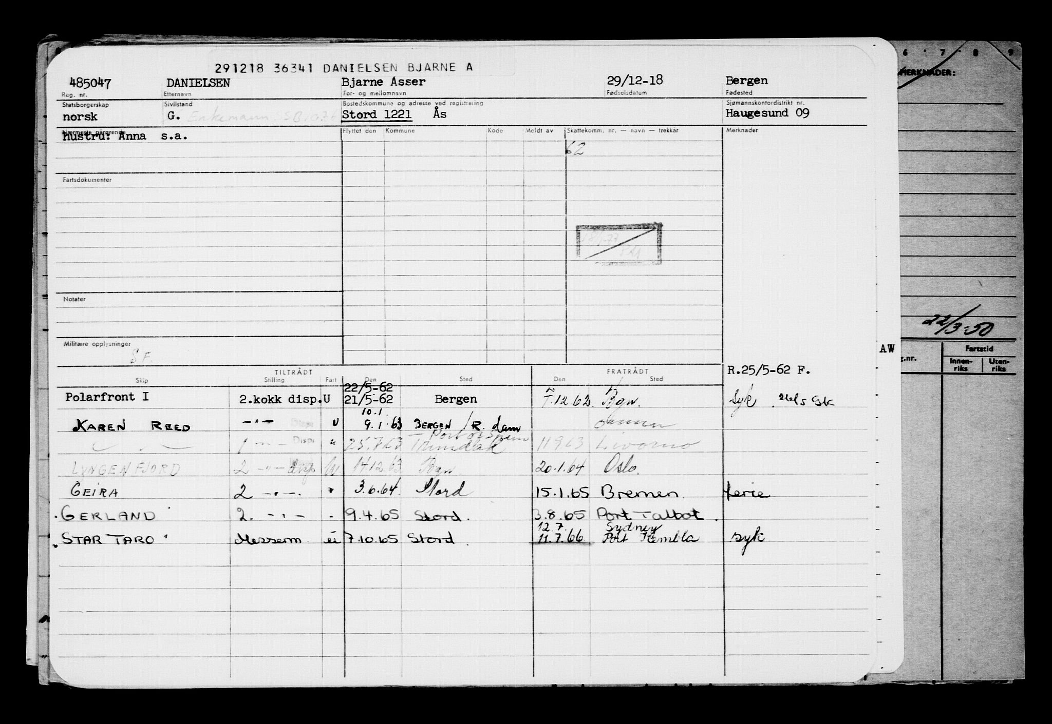 Direktoratet for sjømenn, AV/RA-S-3545/G/Gb/L0165: Hovedkort, 1918-1919, p. 189