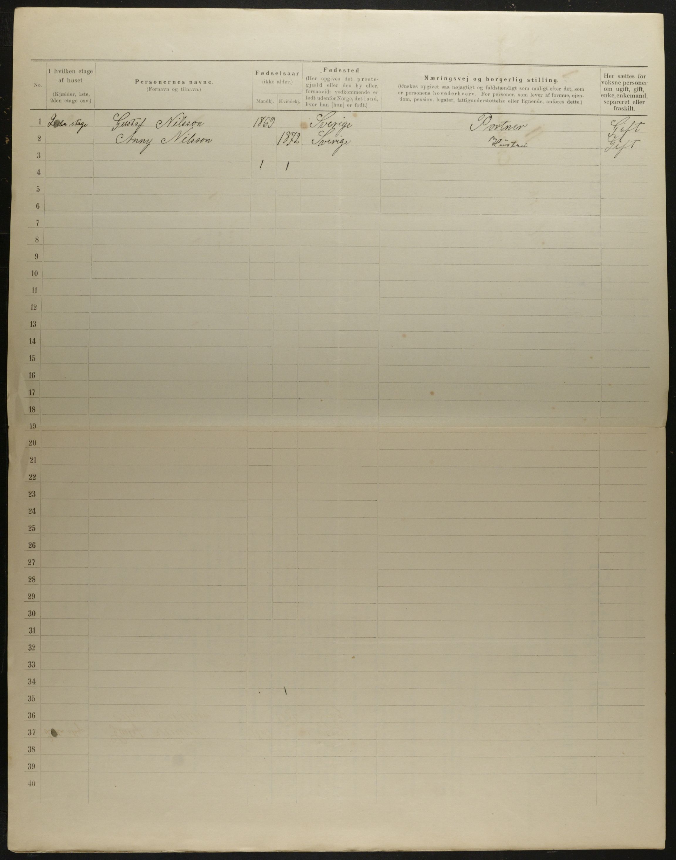 OBA, Municipal Census 1901 for Kristiania, 1901, p. 6120