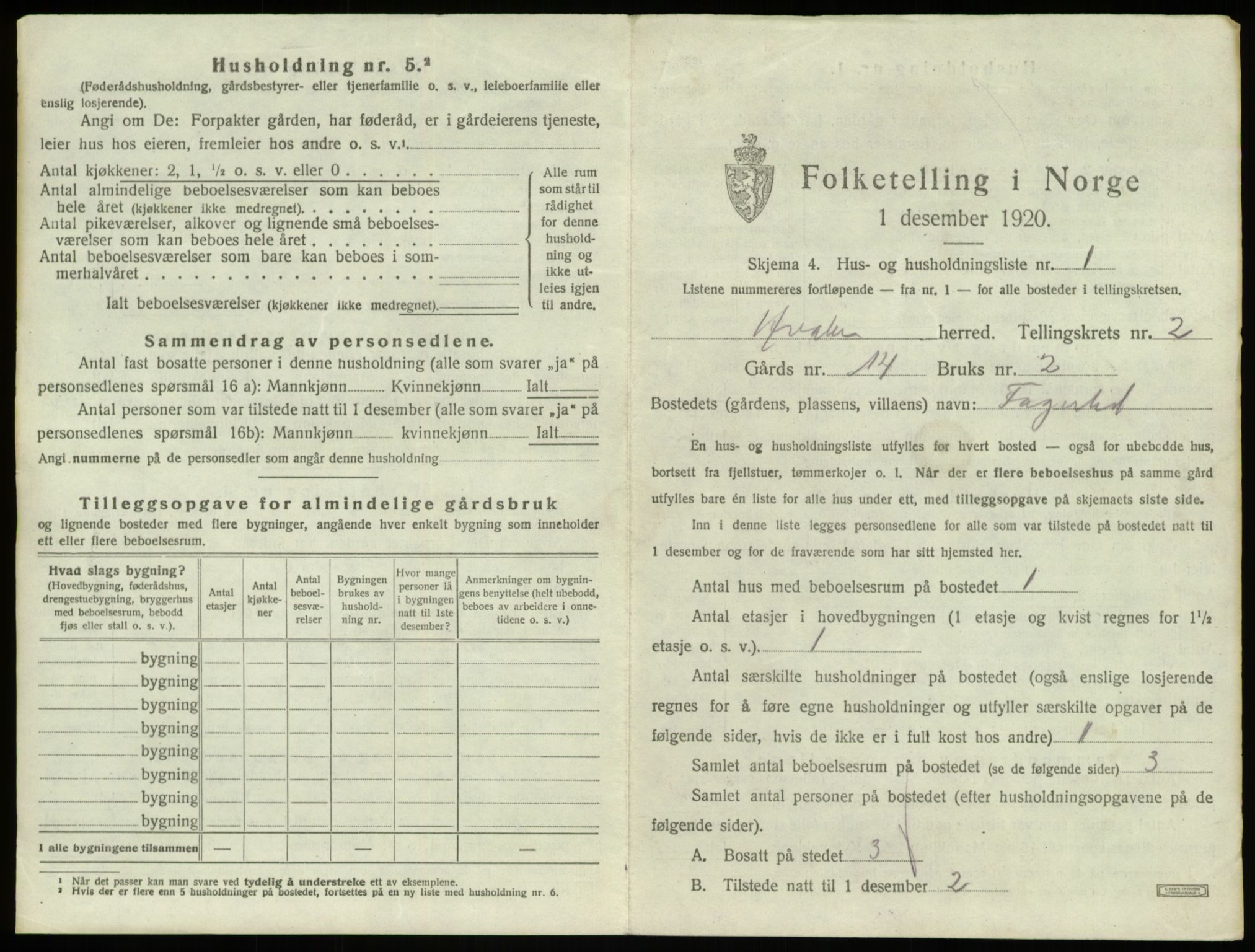 SAO, 1920 census for Hvaler, 1920, p. 391