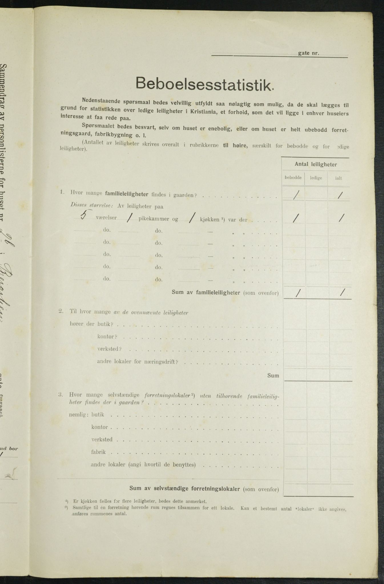 OBA, Municipal Census 1914 for Kristiania, 1914, p. 4327