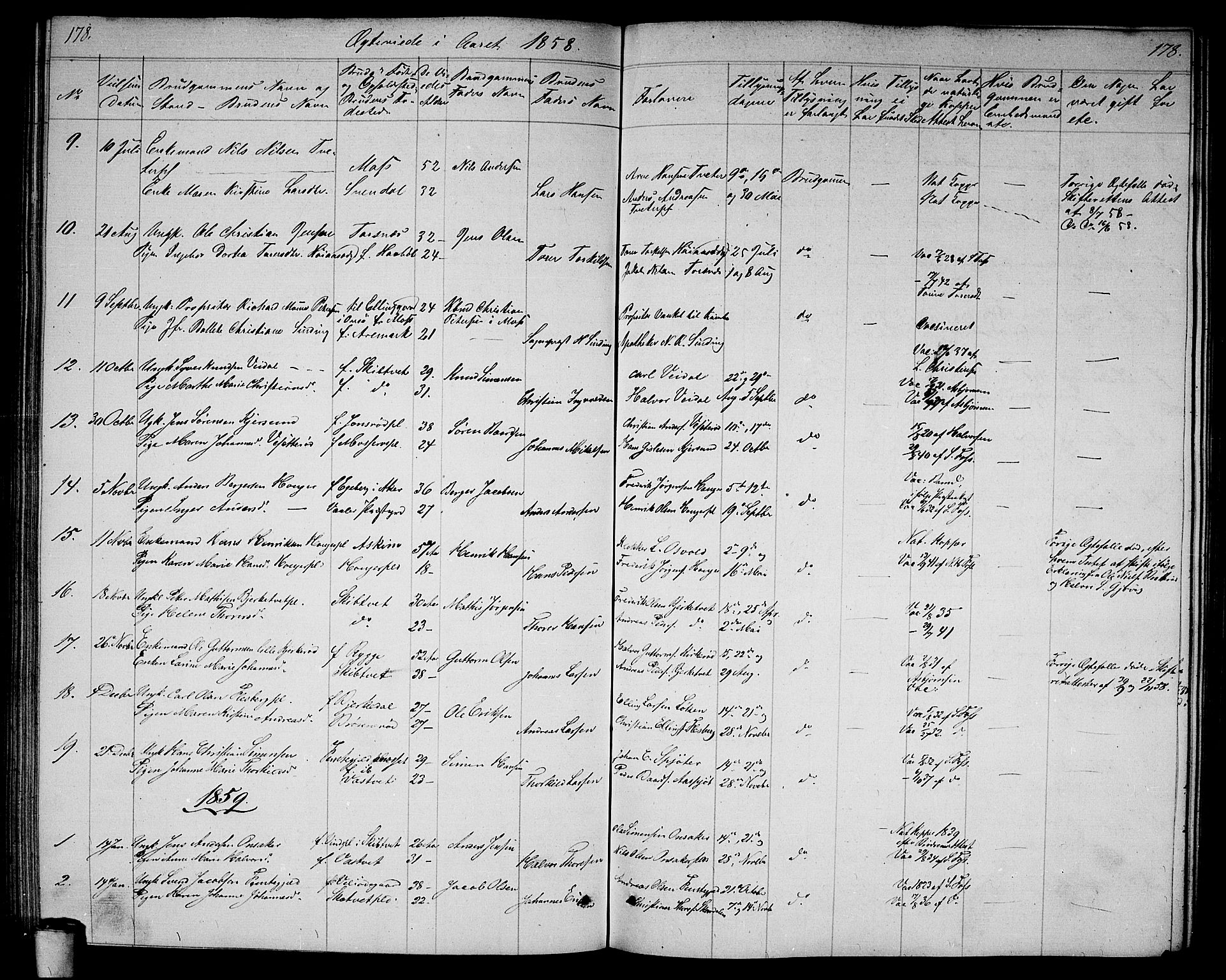 Våler prestekontor Kirkebøker, AV/SAO-A-11083/G/Ga/L0002: Parish register (copy) no. I 2, 1839-1860, p. 178