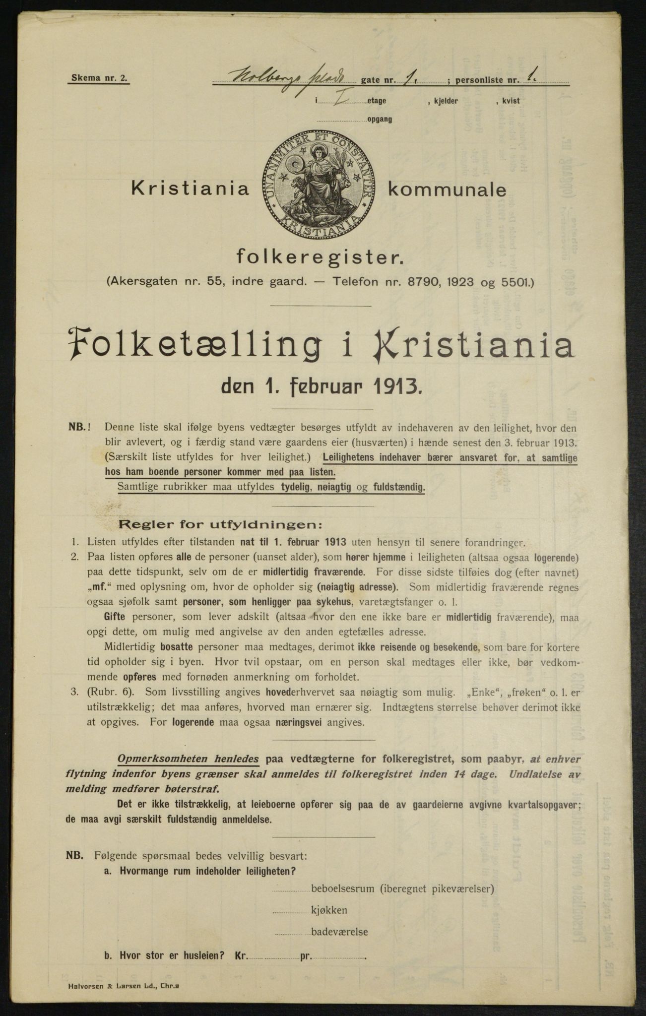 OBA, Municipal Census 1913 for Kristiania, 1913, p. 40348