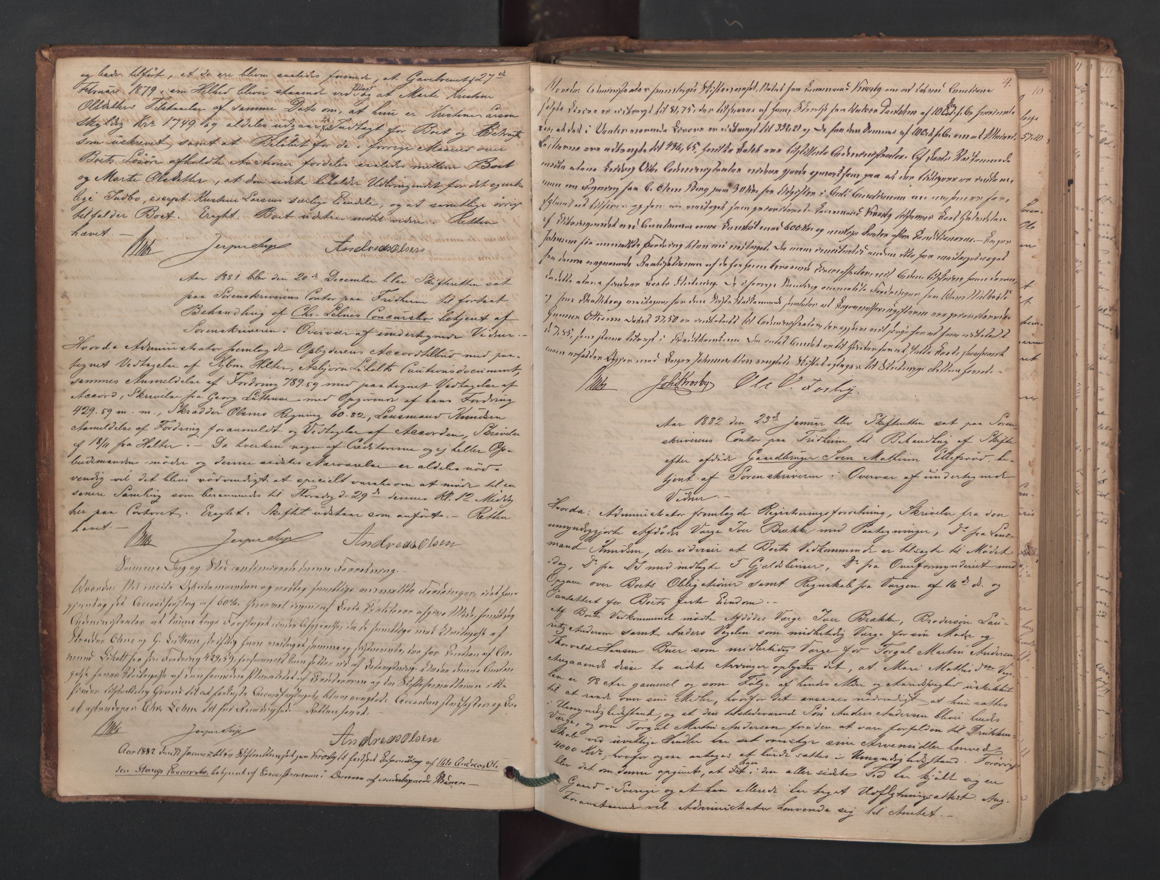 Idd og Marker sorenskriveri, AV/SAO-A-10283/H/Hd/L0004: Skifteforhandlingsprotokoll, 1881-1895, p. 3b-4a