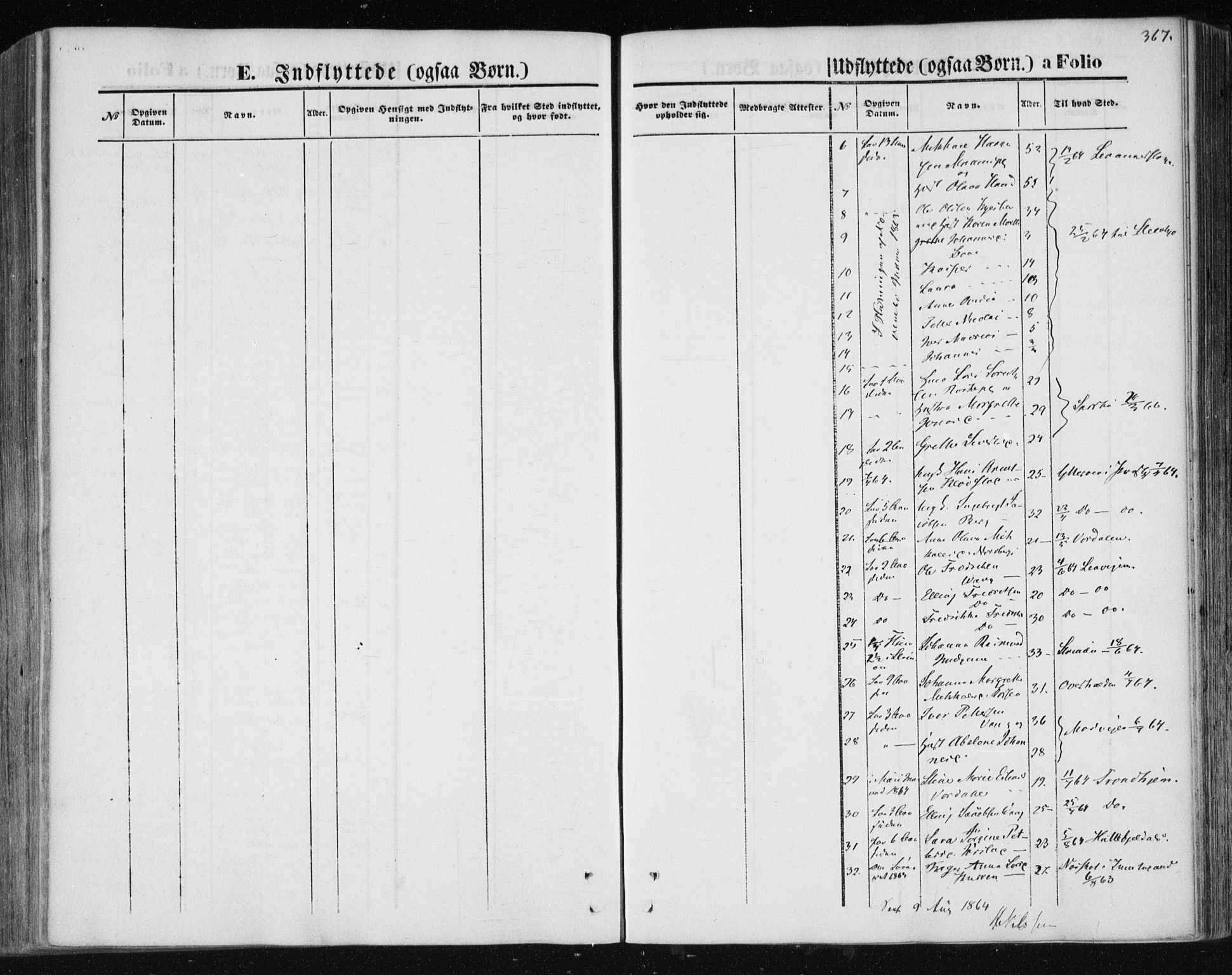 Ministerialprotokoller, klokkerbøker og fødselsregistre - Nord-Trøndelag, SAT/A-1458/730/L0283: Parish register (official) no. 730A08, 1855-1865, p. 367