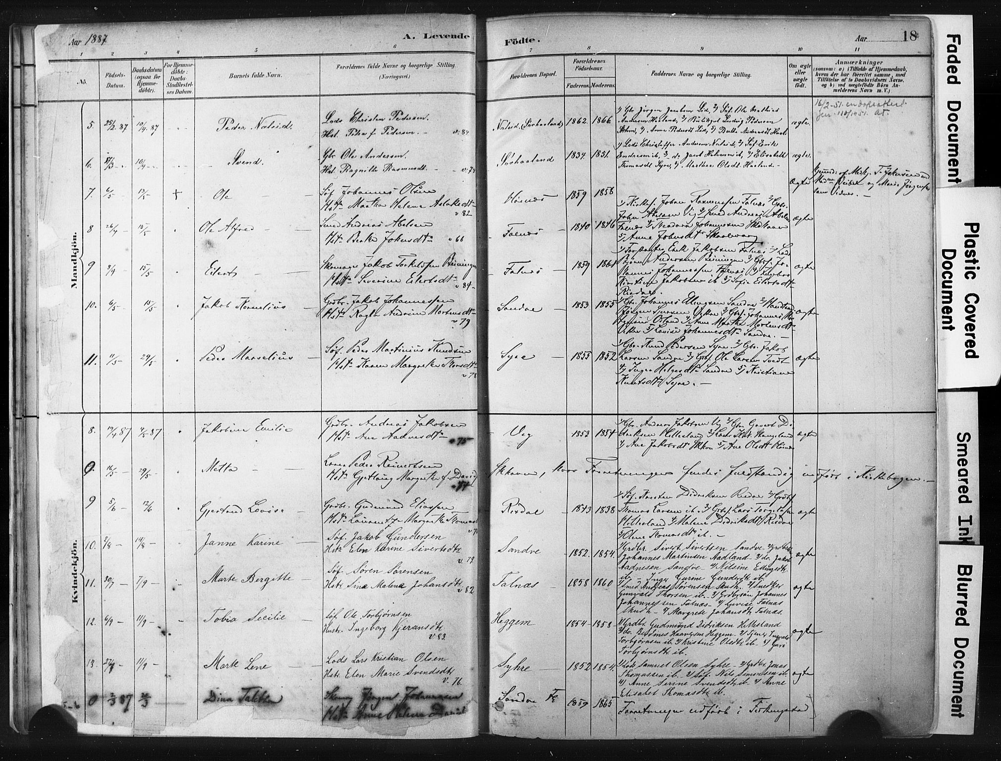 Skudenes sokneprestkontor, AV/SAST-A -101849/H/Ha/Haa/L0009: Parish register (official) no. A 6, 1882-1912, p. 18