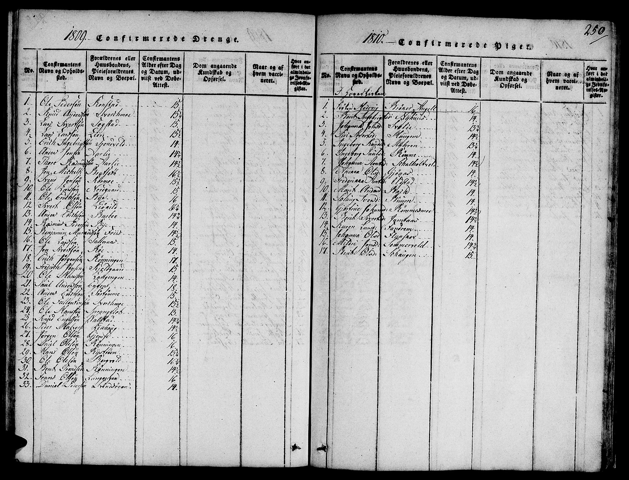 Ministerialprotokoller, klokkerbøker og fødselsregistre - Sør-Trøndelag, SAT/A-1456/668/L0803: Parish register (official) no. 668A03, 1800-1826, p. 250