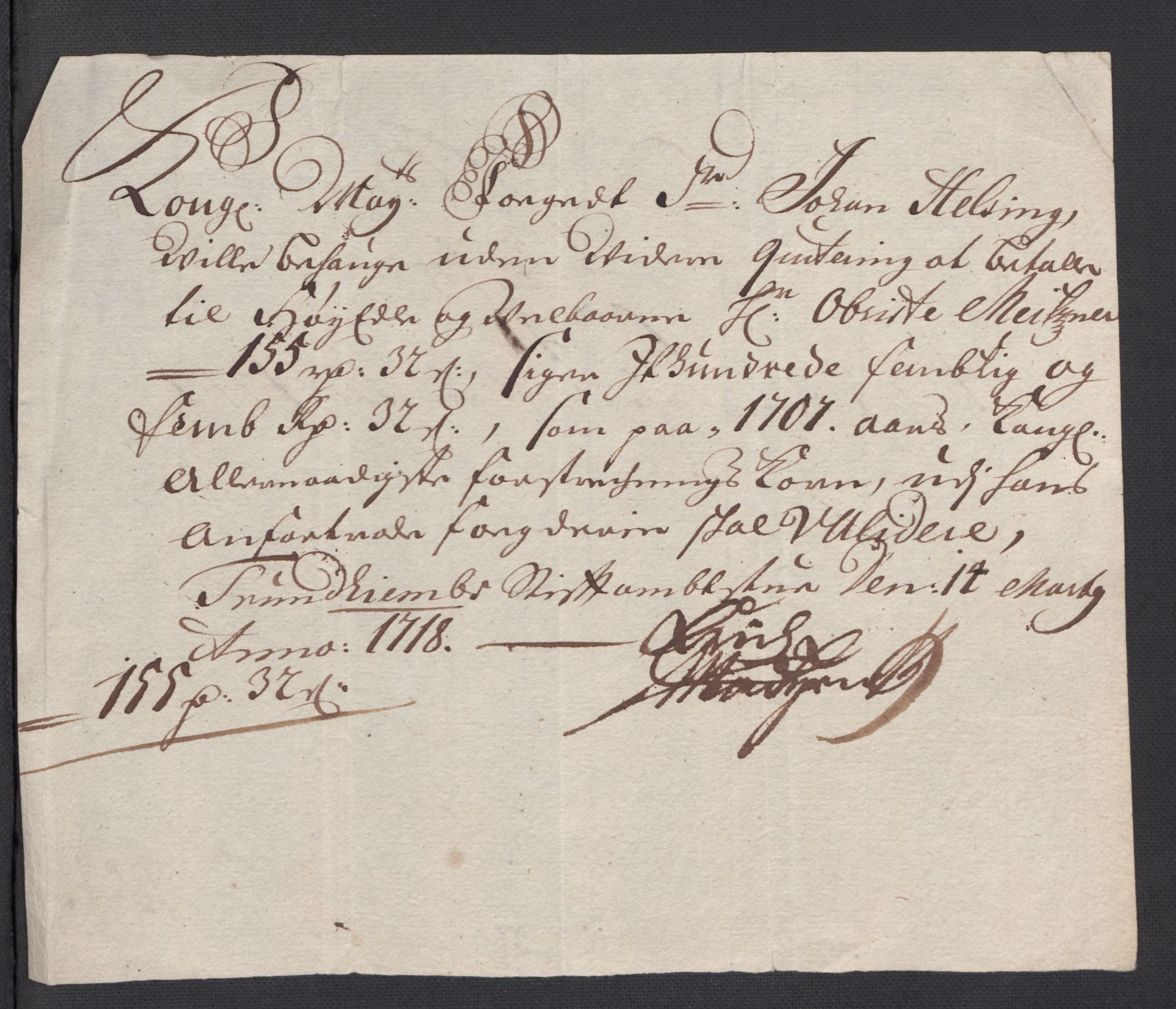 Rentekammeret inntil 1814, Reviderte regnskaper, Fogderegnskap, AV/RA-EA-4092/R63/L4325: Fogderegnskap Inderøy, 1717, p. 337