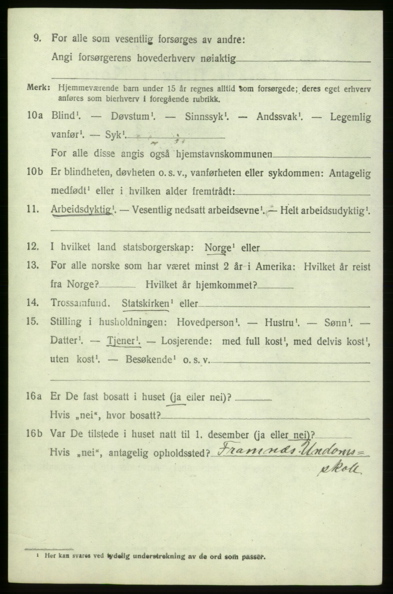 SAB, 1920 census for Bremnes, 1920, p. 6129