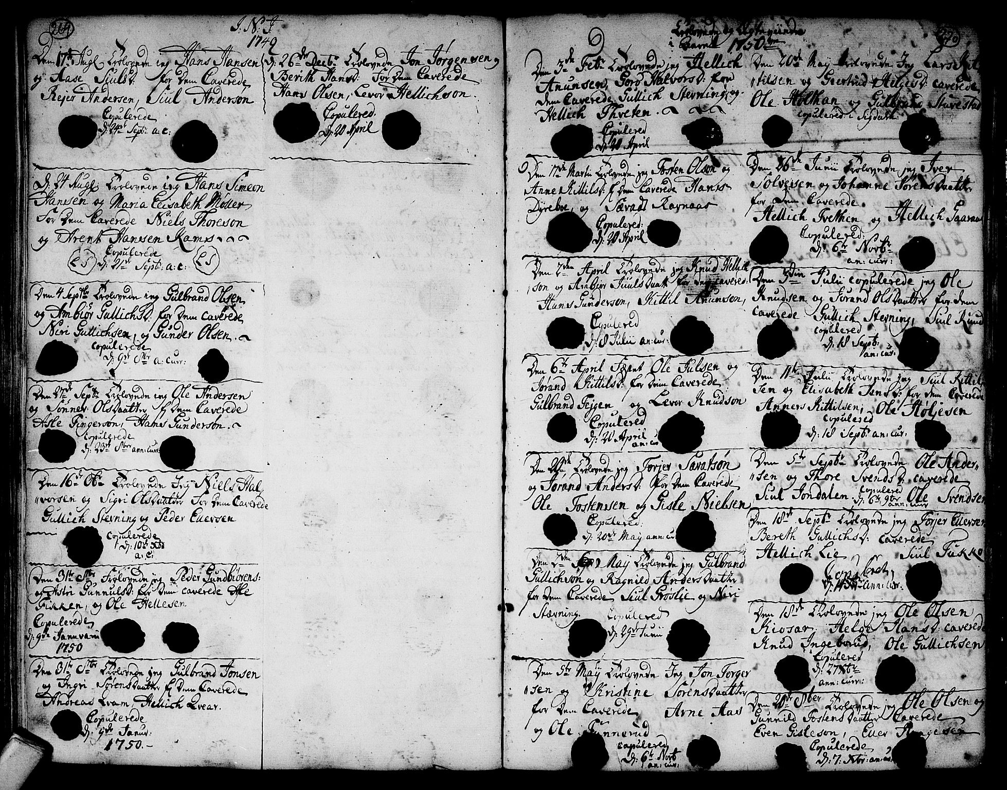 Flesberg kirkebøker, AV/SAKO-A-18/F/Fa/L0003: Parish register (official) no. I 3, 1748-1790, p. 269-270