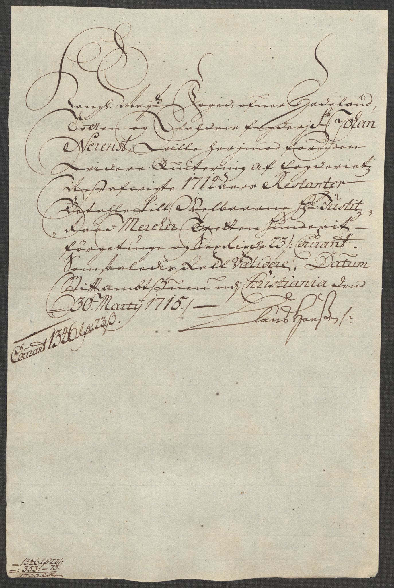 Rentekammeret inntil 1814, Reviderte regnskaper, Fogderegnskap, AV/RA-EA-4092/R18/L1314: Fogderegnskap Hadeland, Toten og Valdres, 1715, p. 453