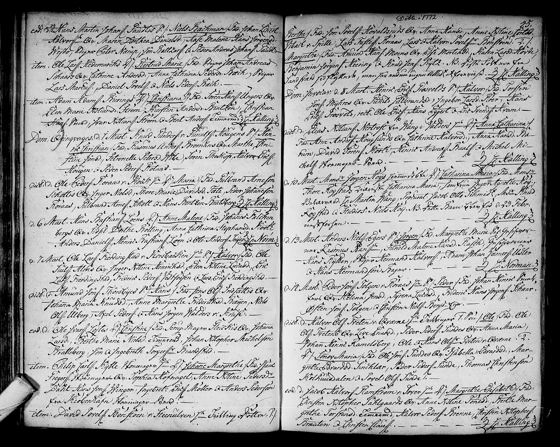 Kongsberg kirkebøker, AV/SAKO-A-22/F/Fa/L0005: Parish register (official) no. I 5, 1769-1782, p. 45