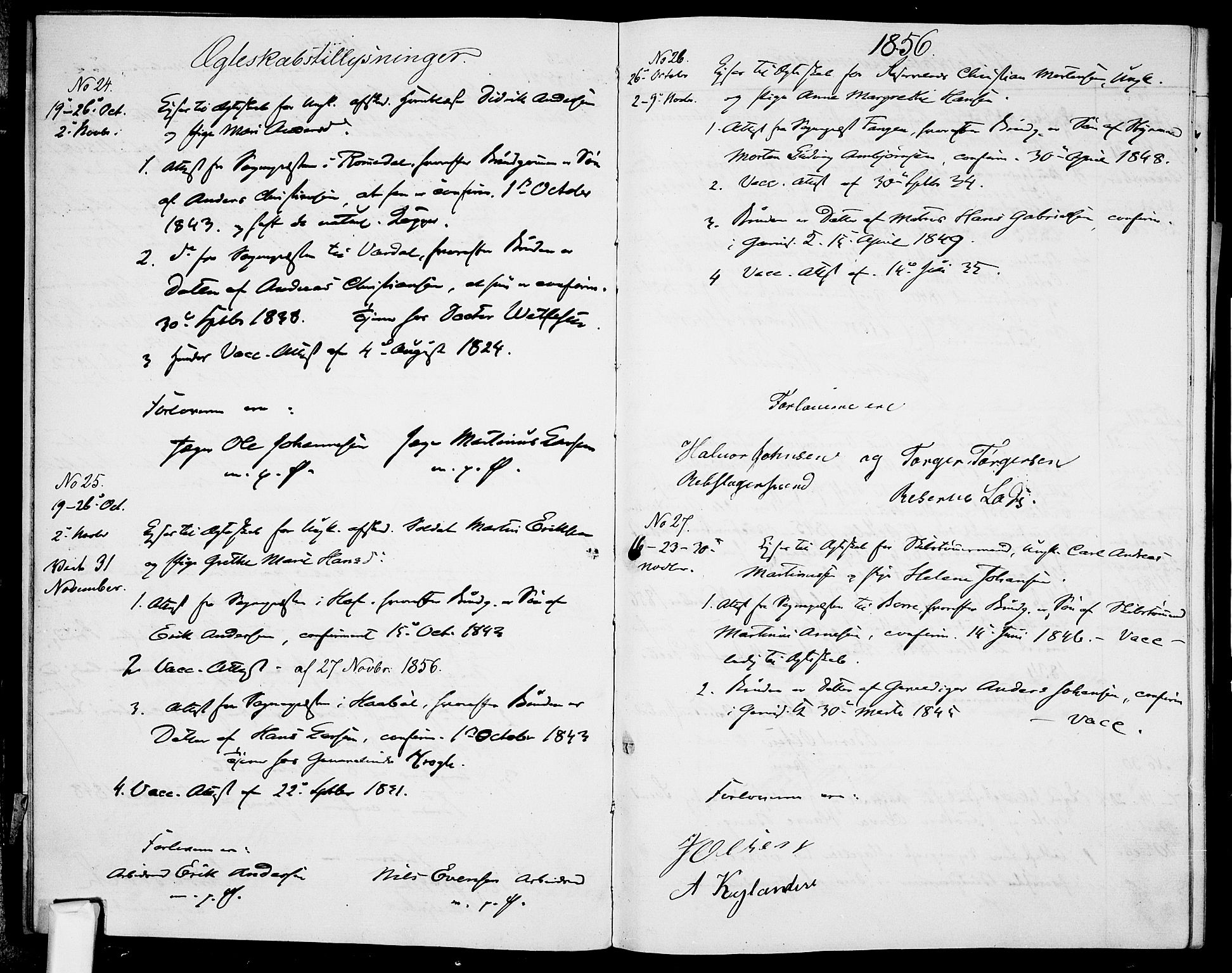 Garnisonsmenigheten Kirkebøker, AV/SAO-A-10846/H/Ha/L0006: Banns register no. I 6, 1856-1872