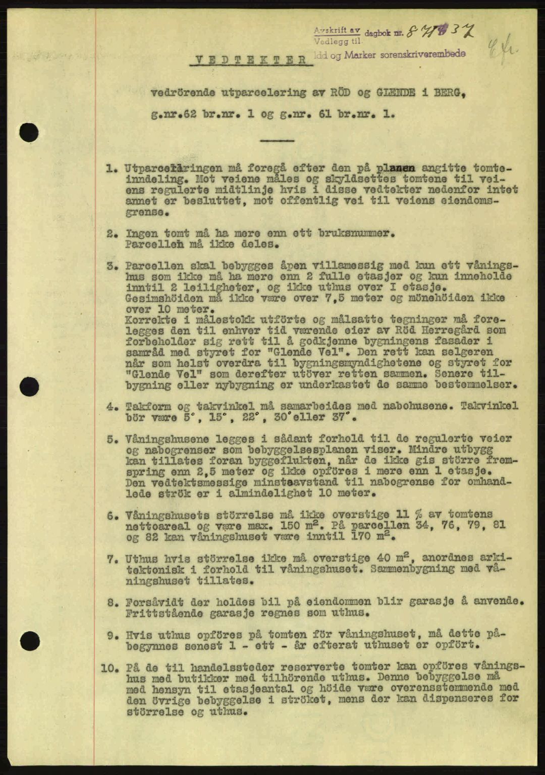 Idd og Marker sorenskriveri, AV/SAO-A-10283/G/Gb/Gbb/L0002: Mortgage book no. A2, 1937-1938, Diary no: : 871/1937