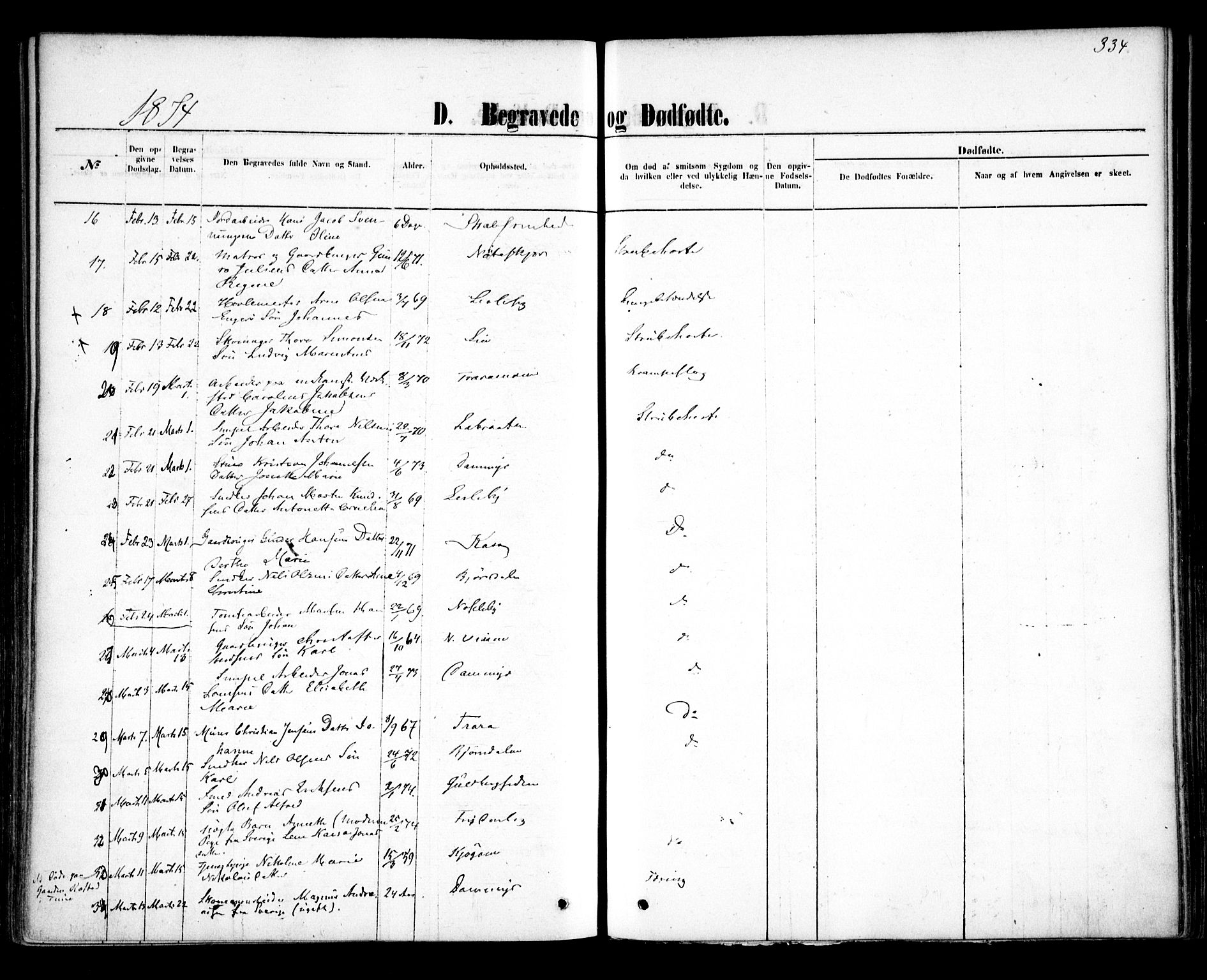 Glemmen prestekontor Kirkebøker, AV/SAO-A-10908/F/Fa/L0009: Parish register (official) no. 9, 1871-1878, p. 334