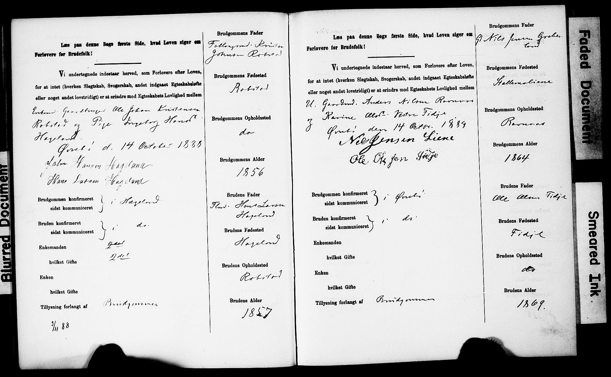 Vennesla sokneprestkontor, AV/SAK-1111-0045/J/L0032/0003: Banns register no. II 5 1, 1886-1892, p. 30