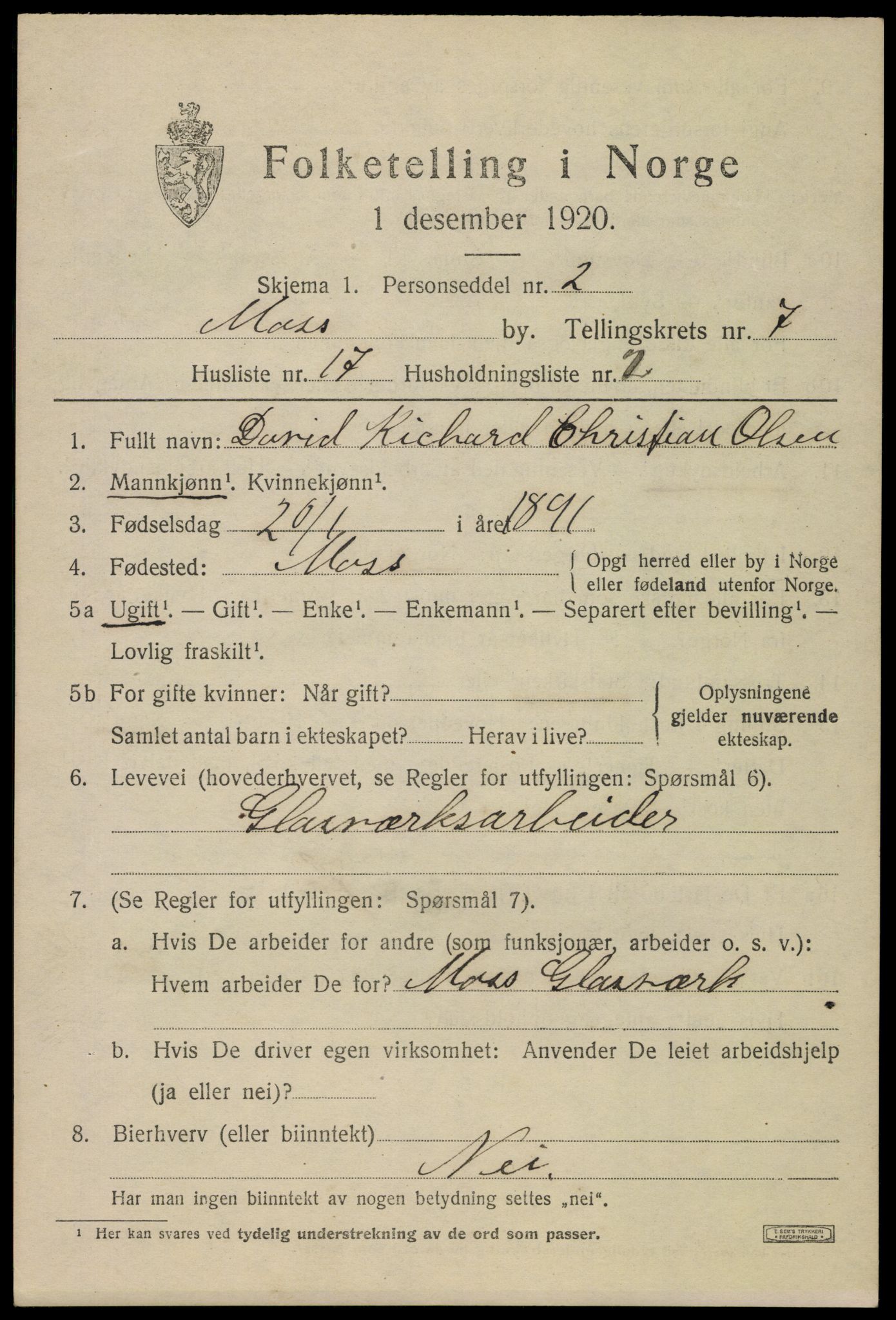 SAO, 1920 census for Moss, 1920, p. 19919