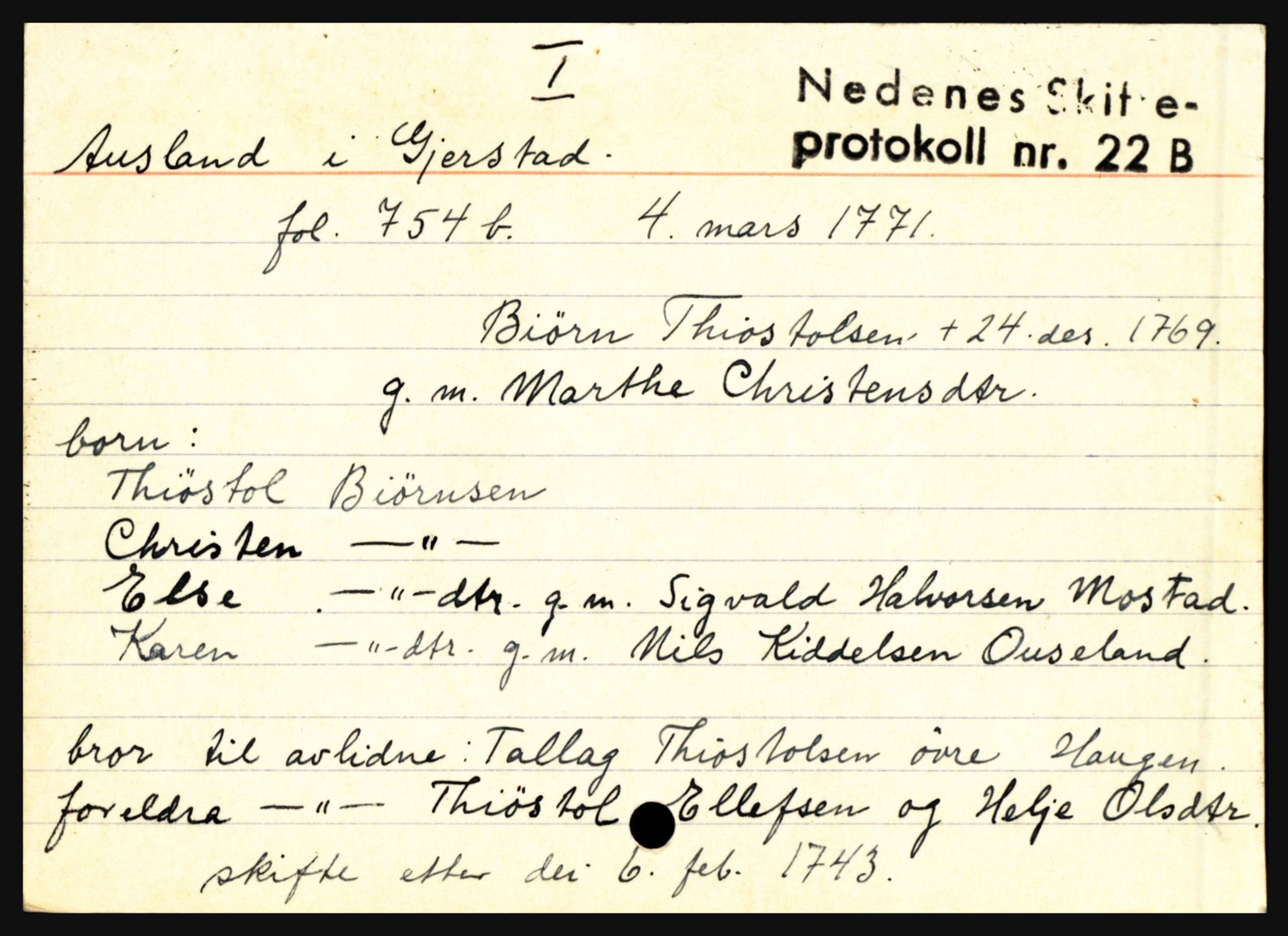 Nedenes sorenskriveri før 1824, AV/SAK-1221-0007/H, p. 1453