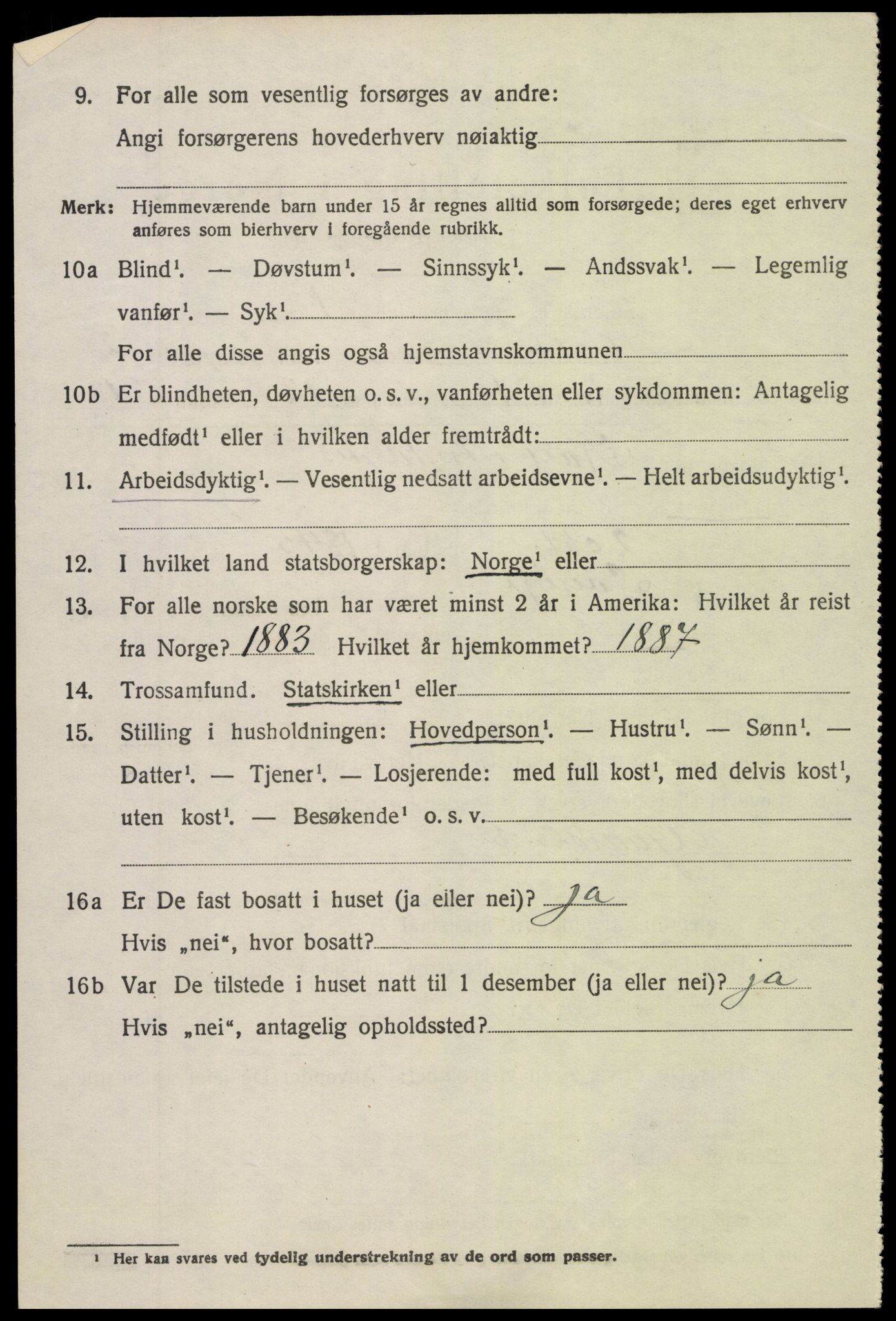 SAK, 1920 census for Holt, 1920, p. 2087