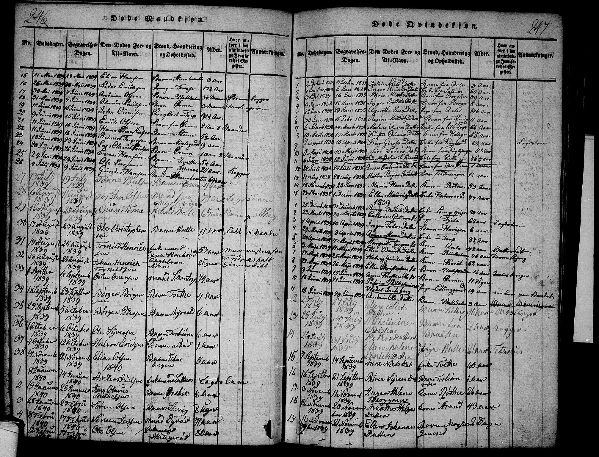 Onsøy prestekontor Kirkebøker, SAO/A-10914/G/Ga/L0001: Parish register (copy) no. I 1, 1814-1840, p. 246-247