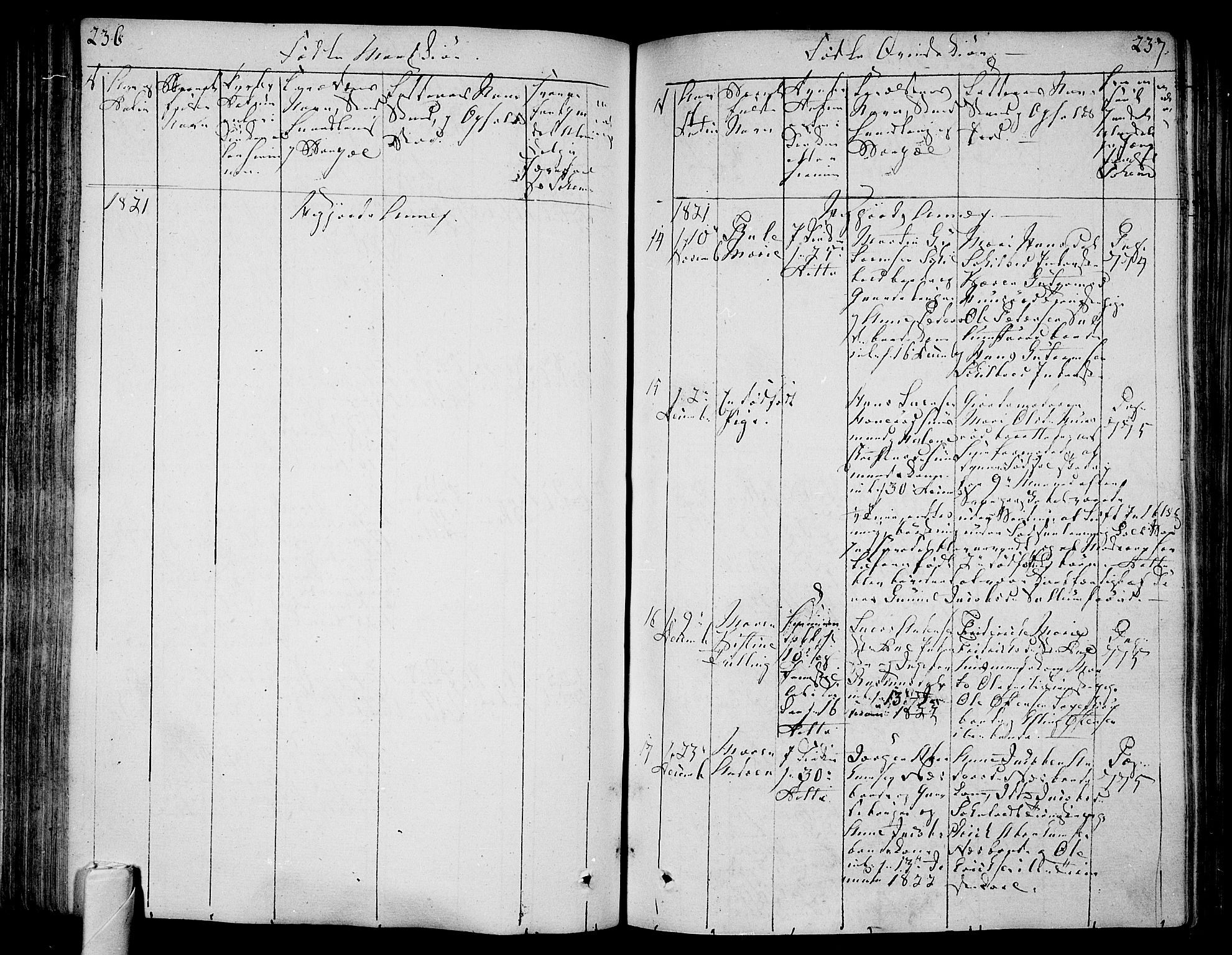 Andebu kirkebøker, SAKO/A-336/F/Fa/L0003: Parish register (official) no. 3 /2, 1815-1828, p. 236-237