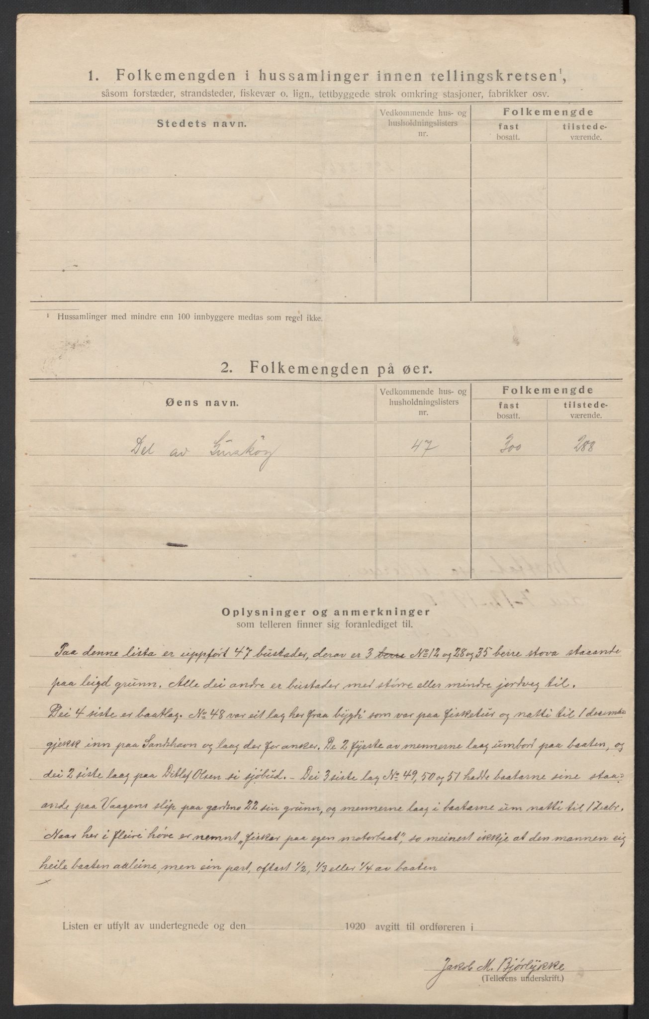 SAT, 1920 census for Sande (MR), 1920, p. 14